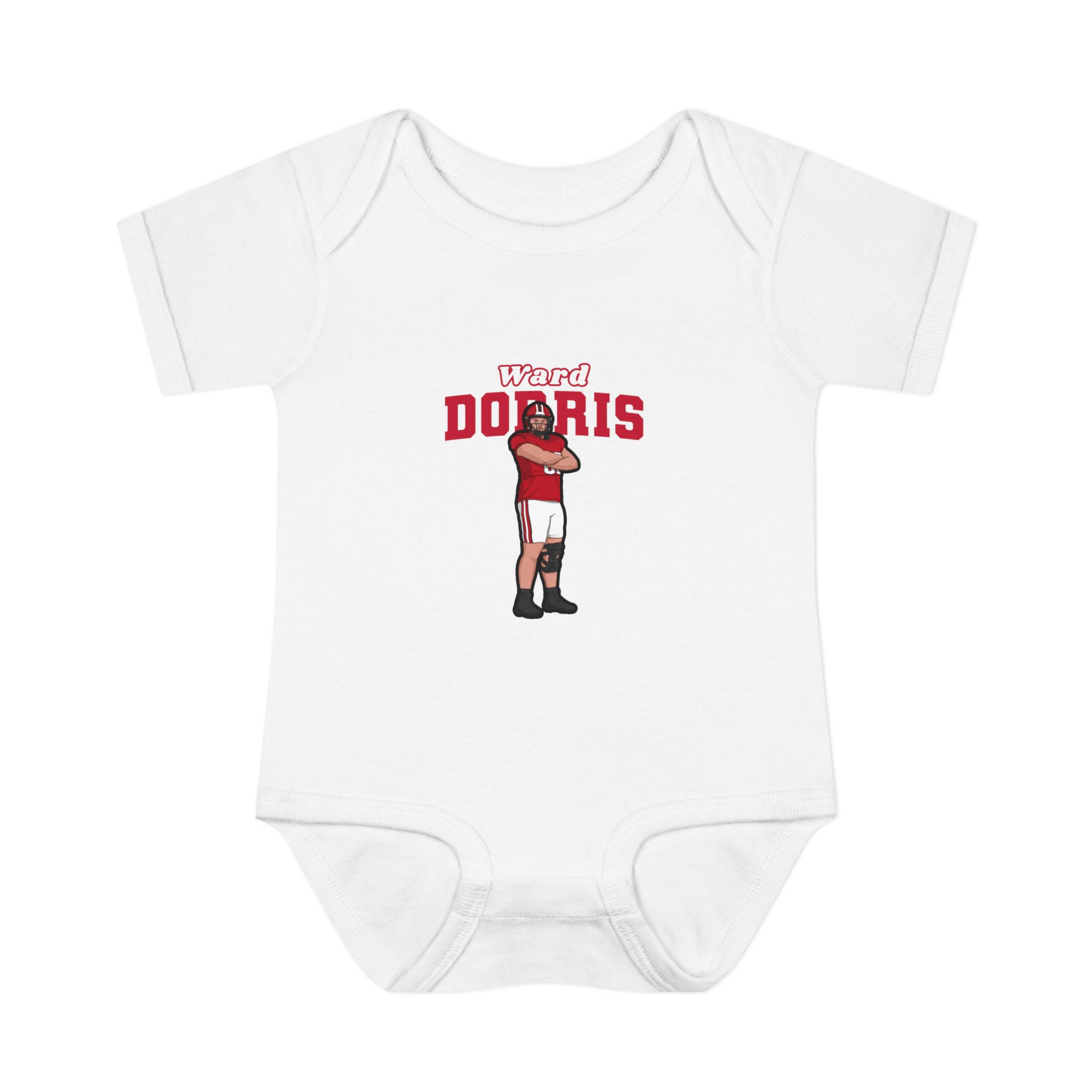 Baby Onesie — character_name_arch in White