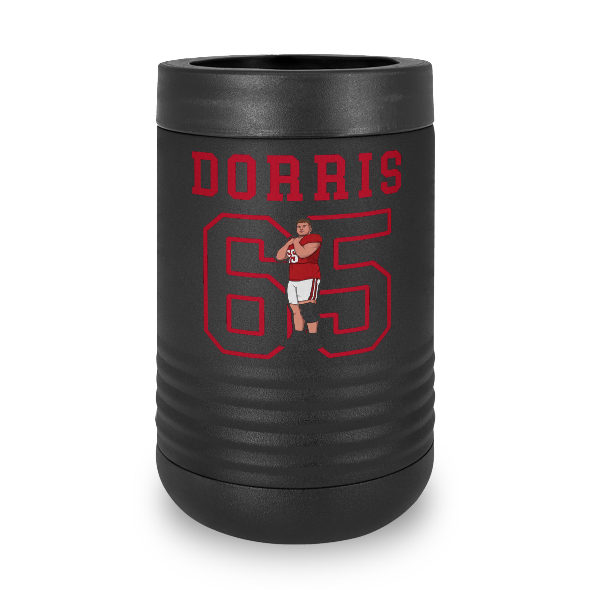 Stainless Can Cooler — character_shirsey in Black