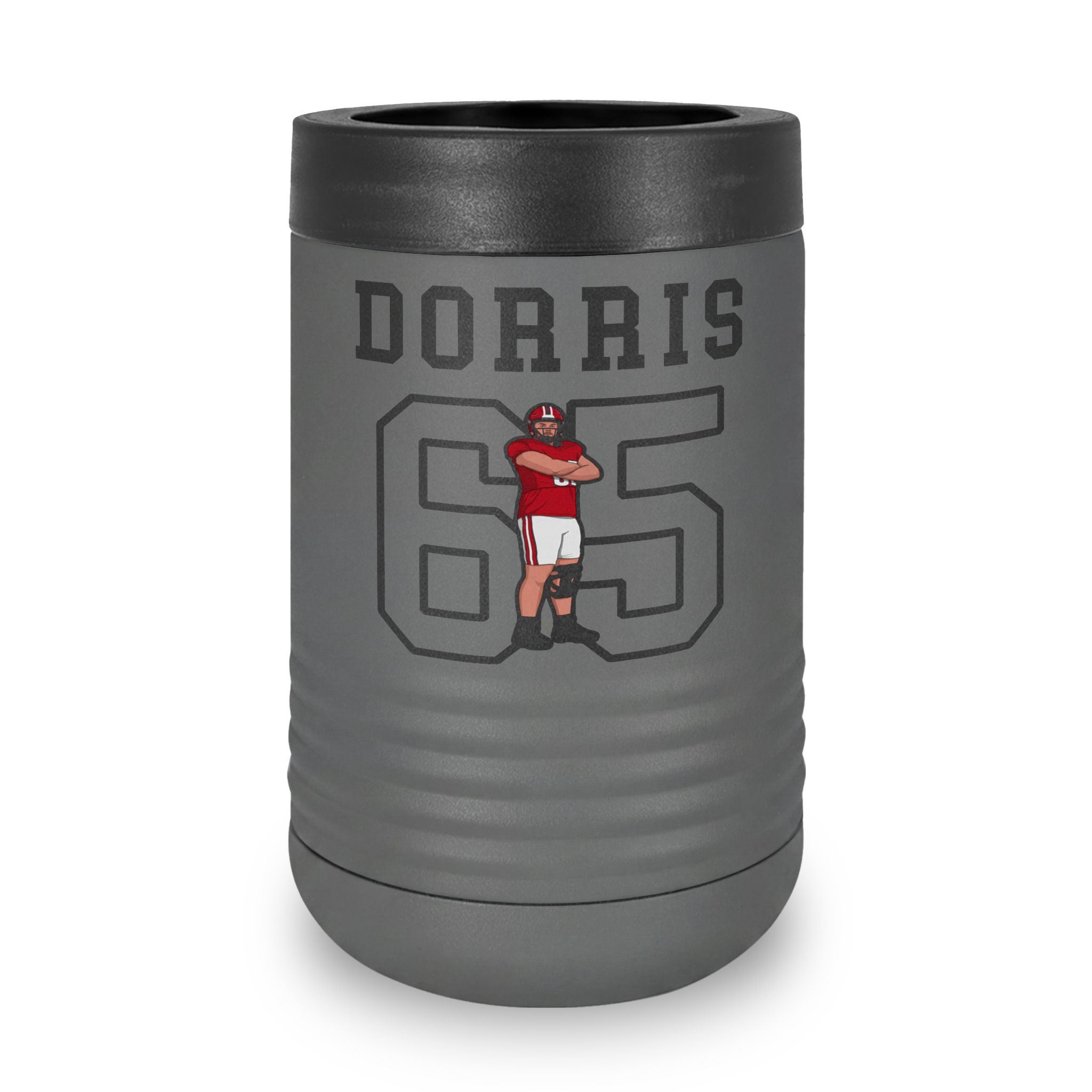 Stainless Can Cooler — character_shirsey in Grey