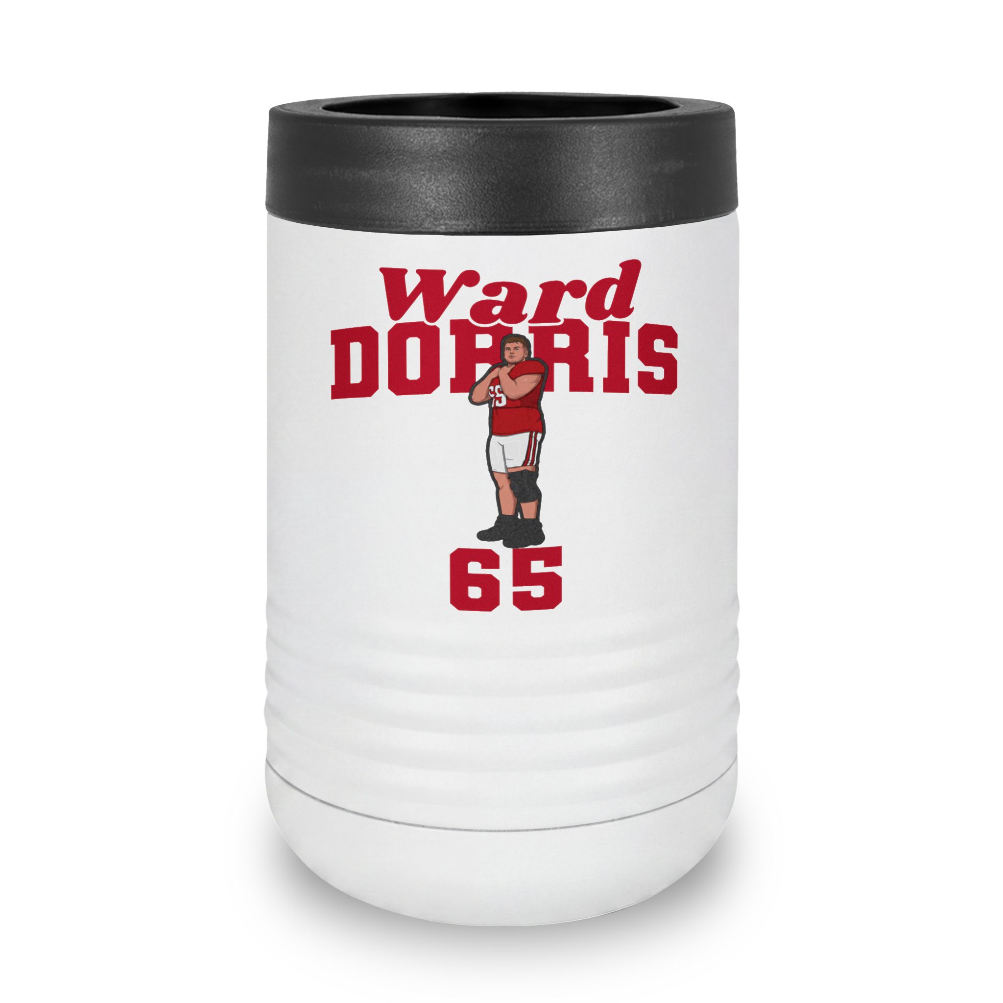 Stainless Can Cooler — character_signature_arch in White