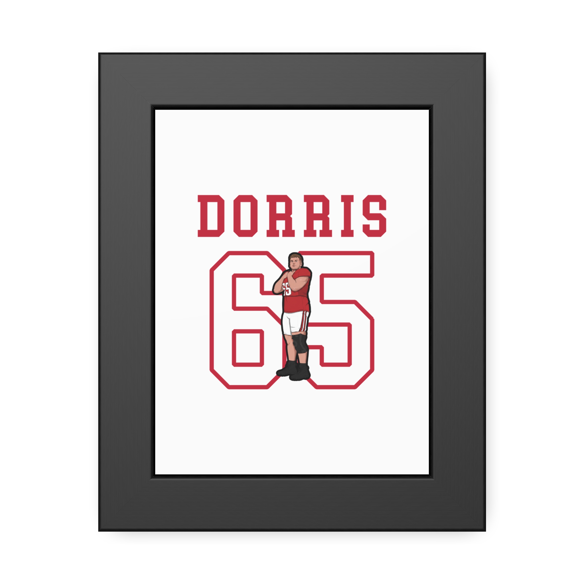 Framed Poster — character_shirsey in Black