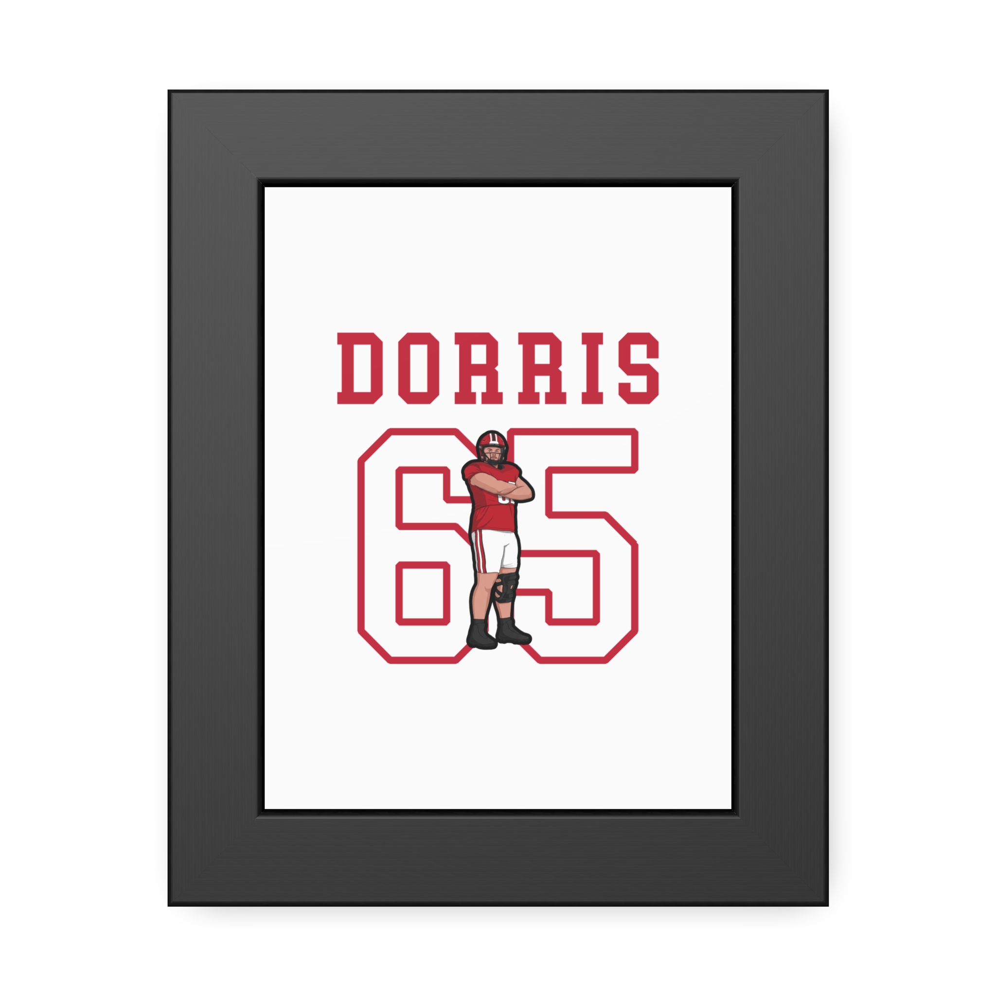 Framed Poster — character_shirsey in Black