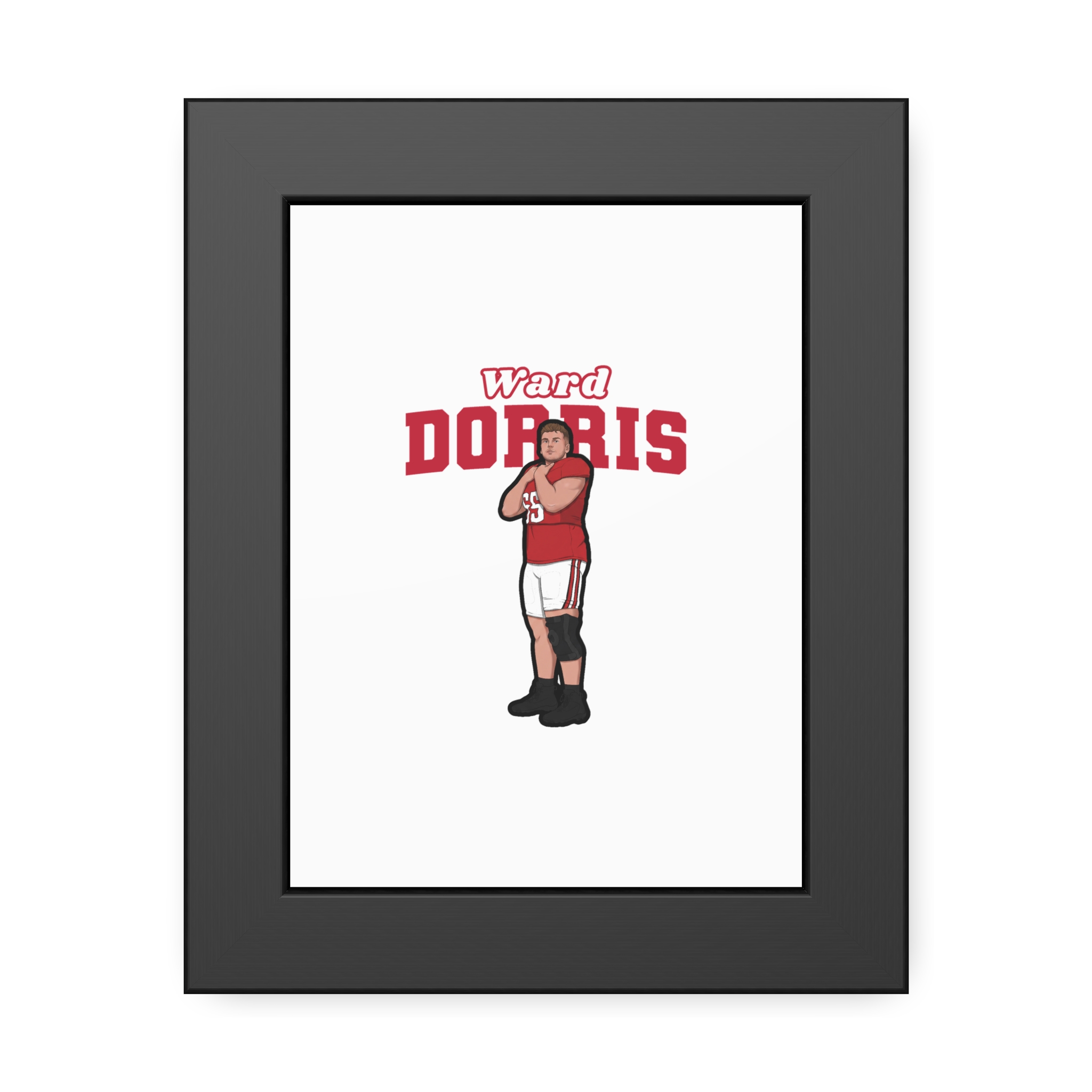Framed Poster — character_name_arch in Black