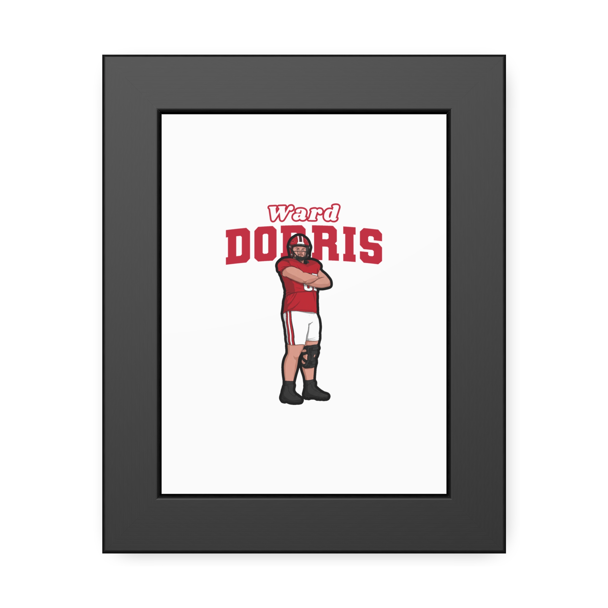 Framed Poster — character_name_arch in Black