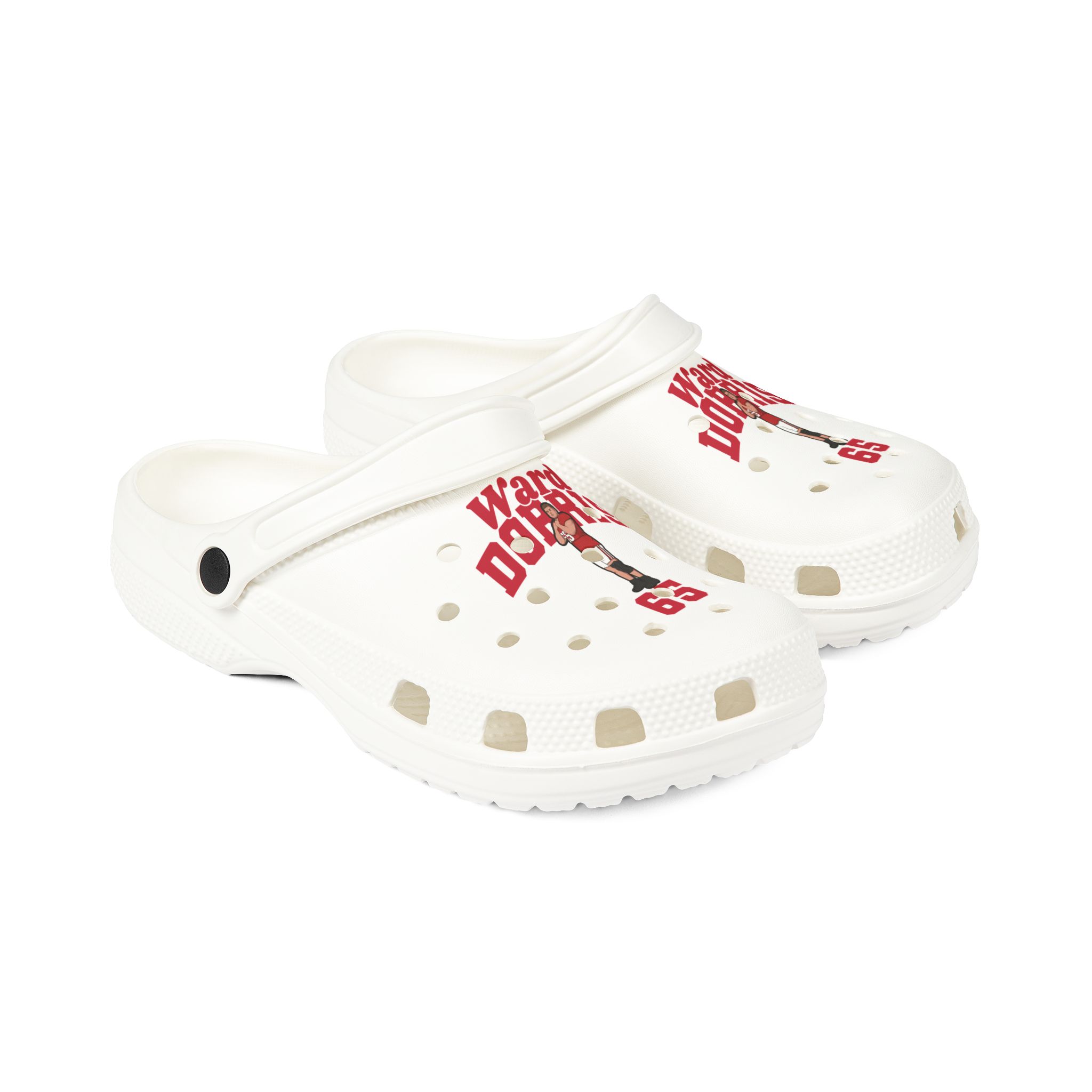 Rubber Clogs — character_signature_arch in White