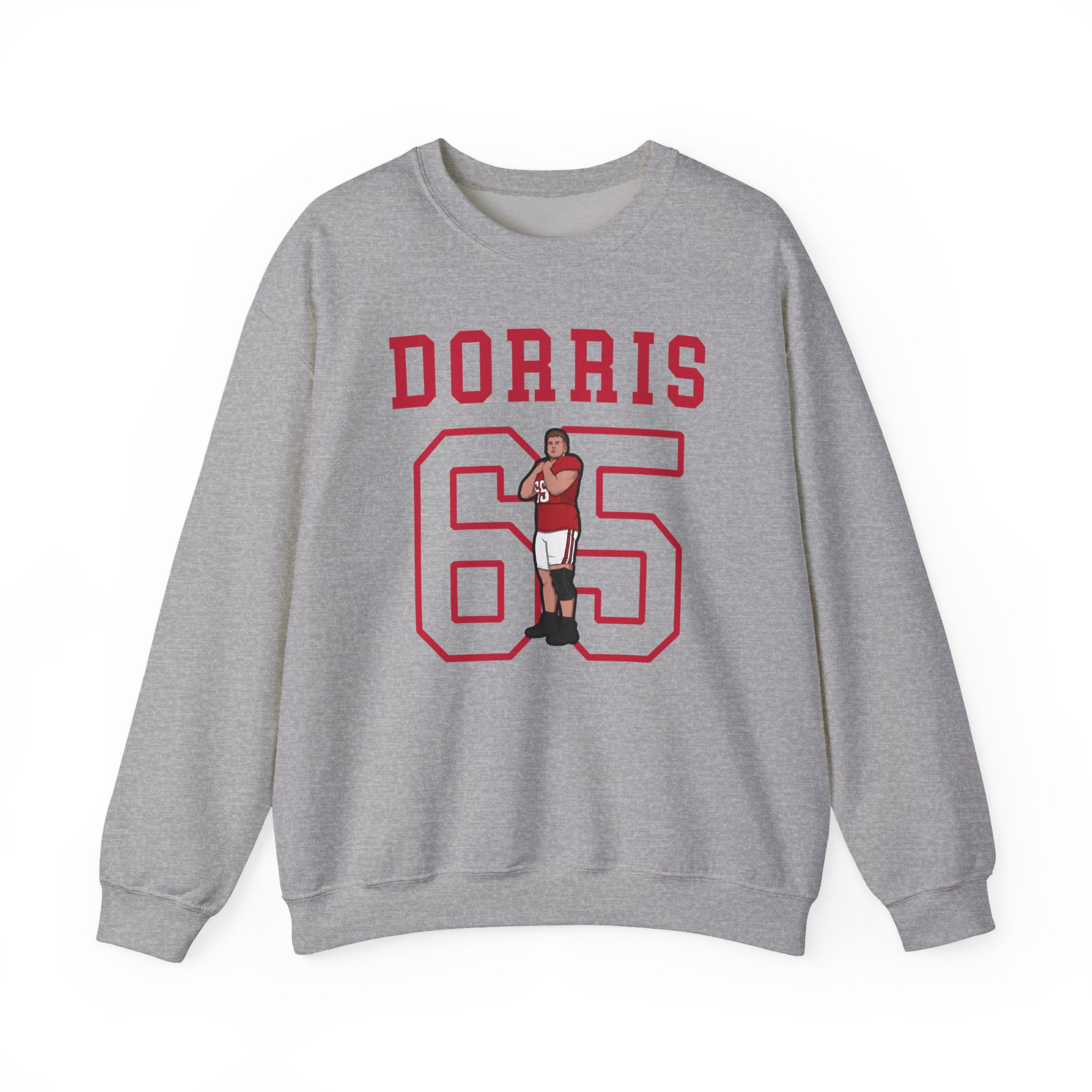 Crewneck Sweatshirt — character_shirsey in Grey