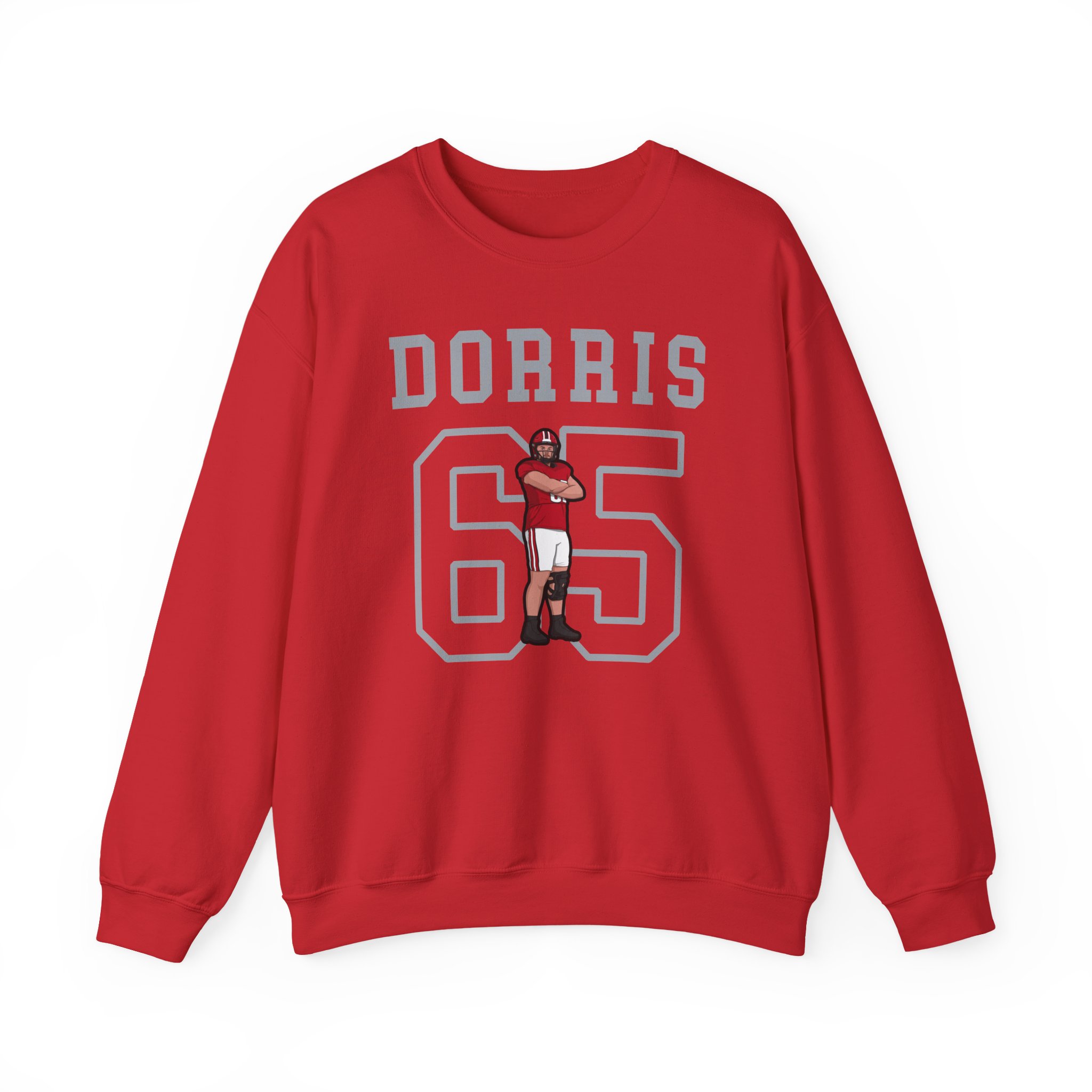 Crewneck Sweatshirt — character_shirsey in Red