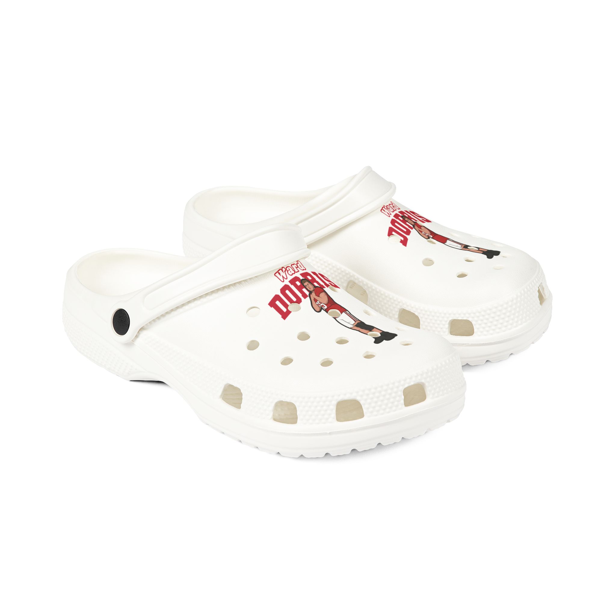 Rubber Clogs — character_name_arch in White