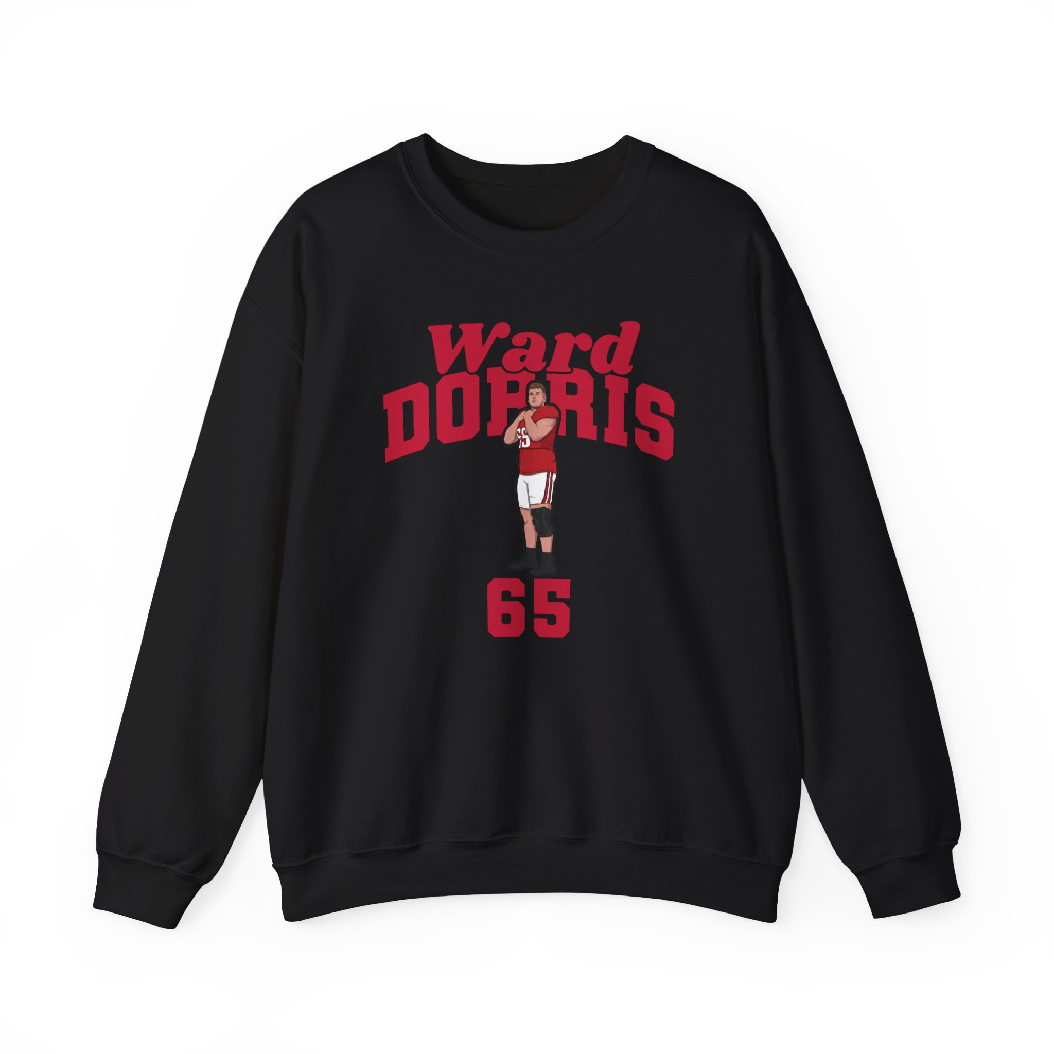 Crewneck Sweatshirt — character_signature_arch in Black