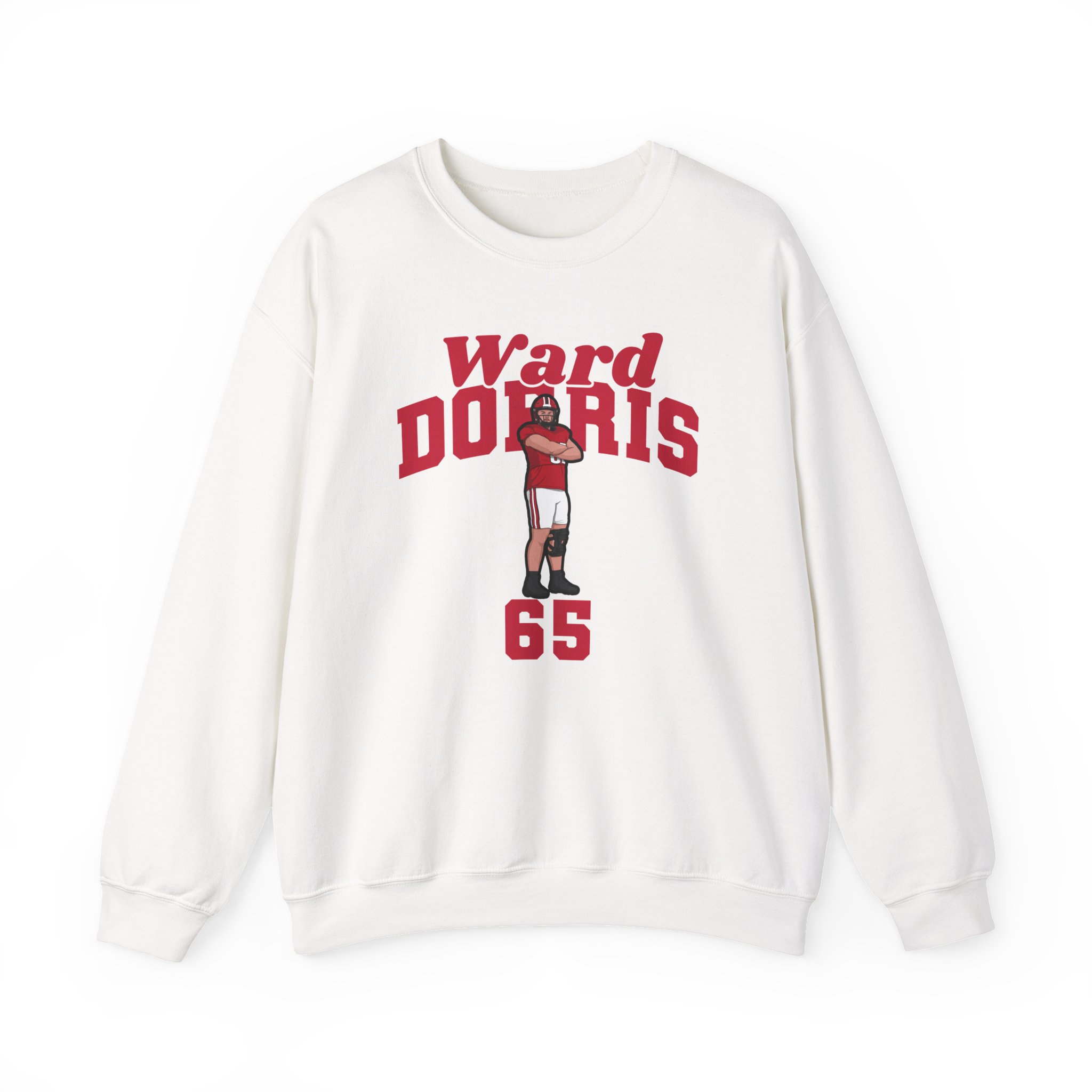 Crewneck Sweatshirt — character_signature_arch in White