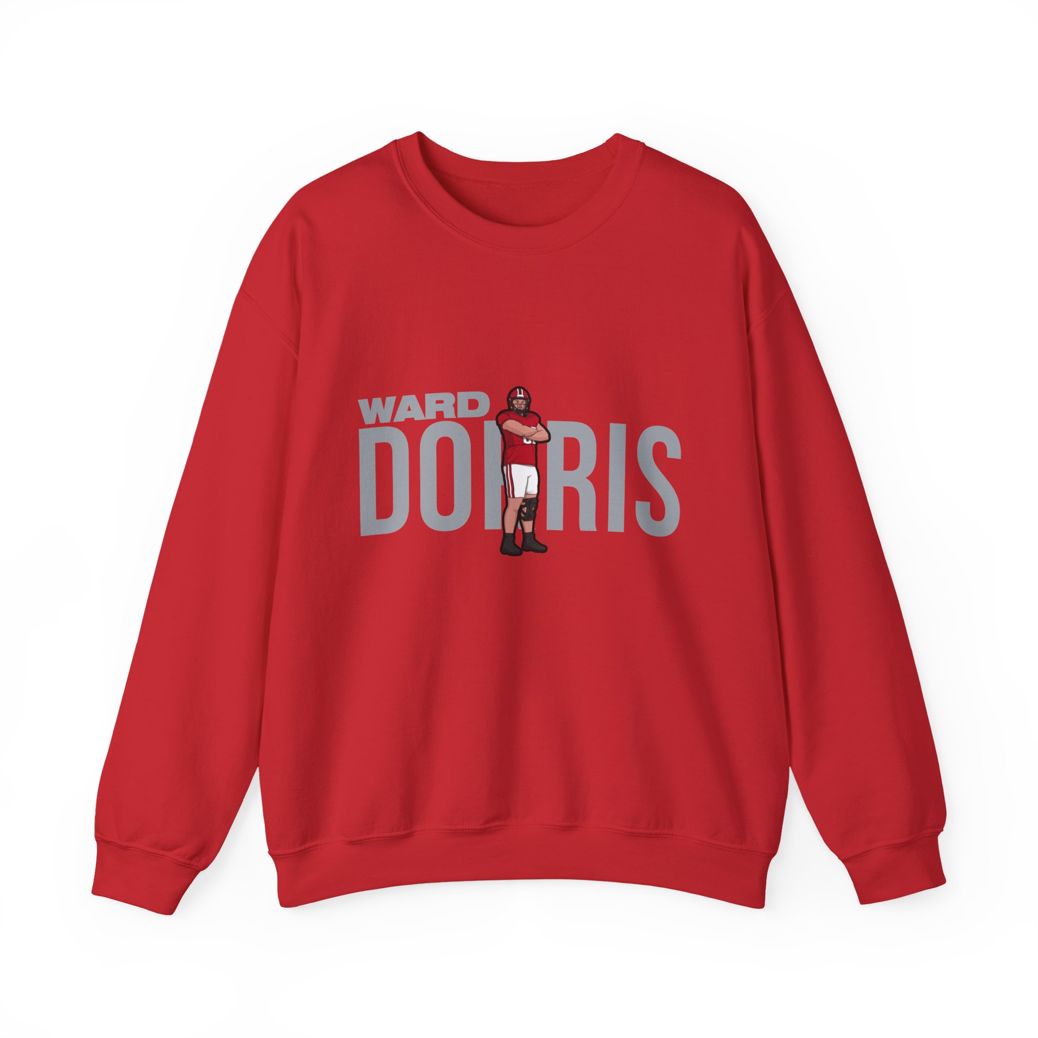 Crewneck Sweatshirt — character_player_name in Red