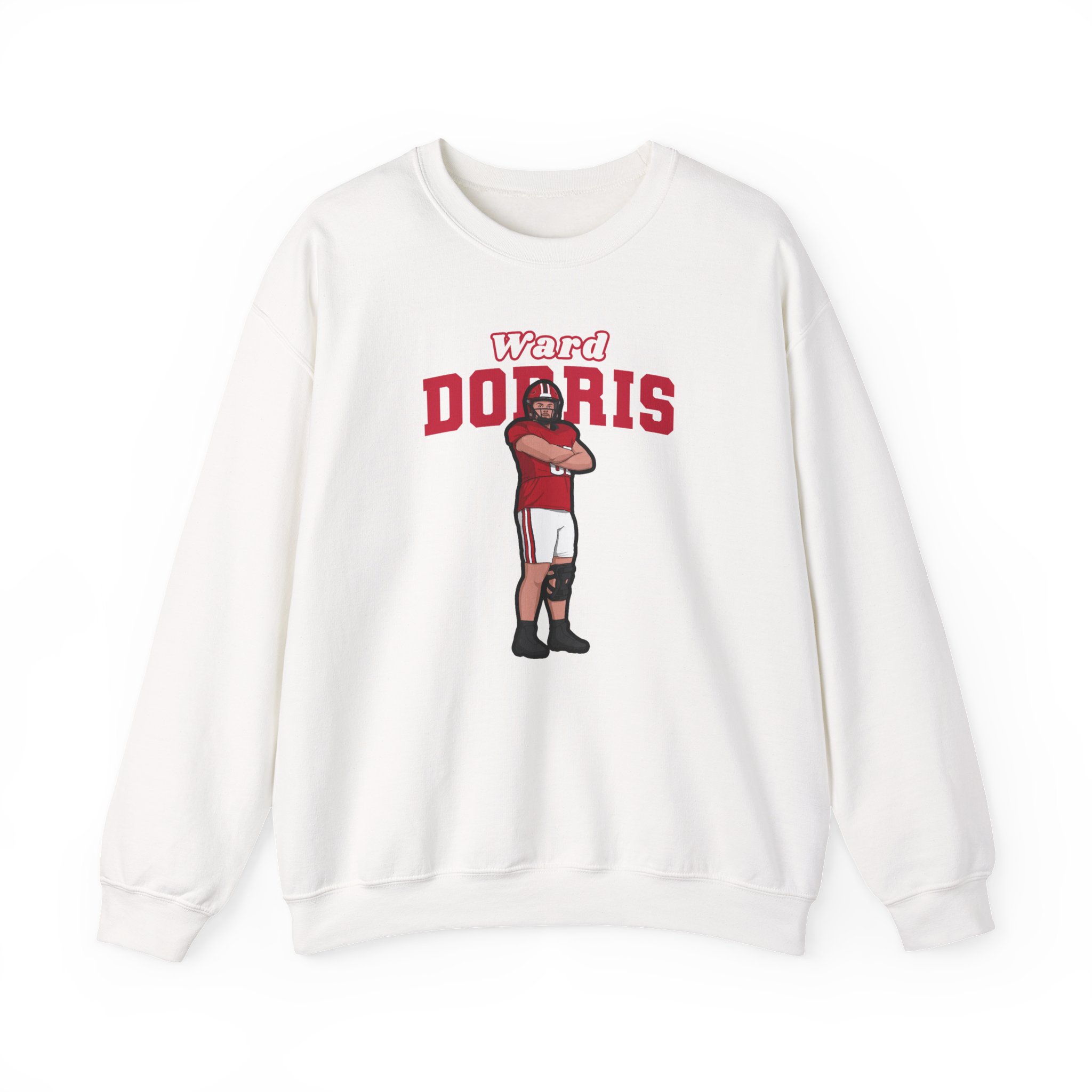 Crewneck Sweatshirt — character_name_arch in White