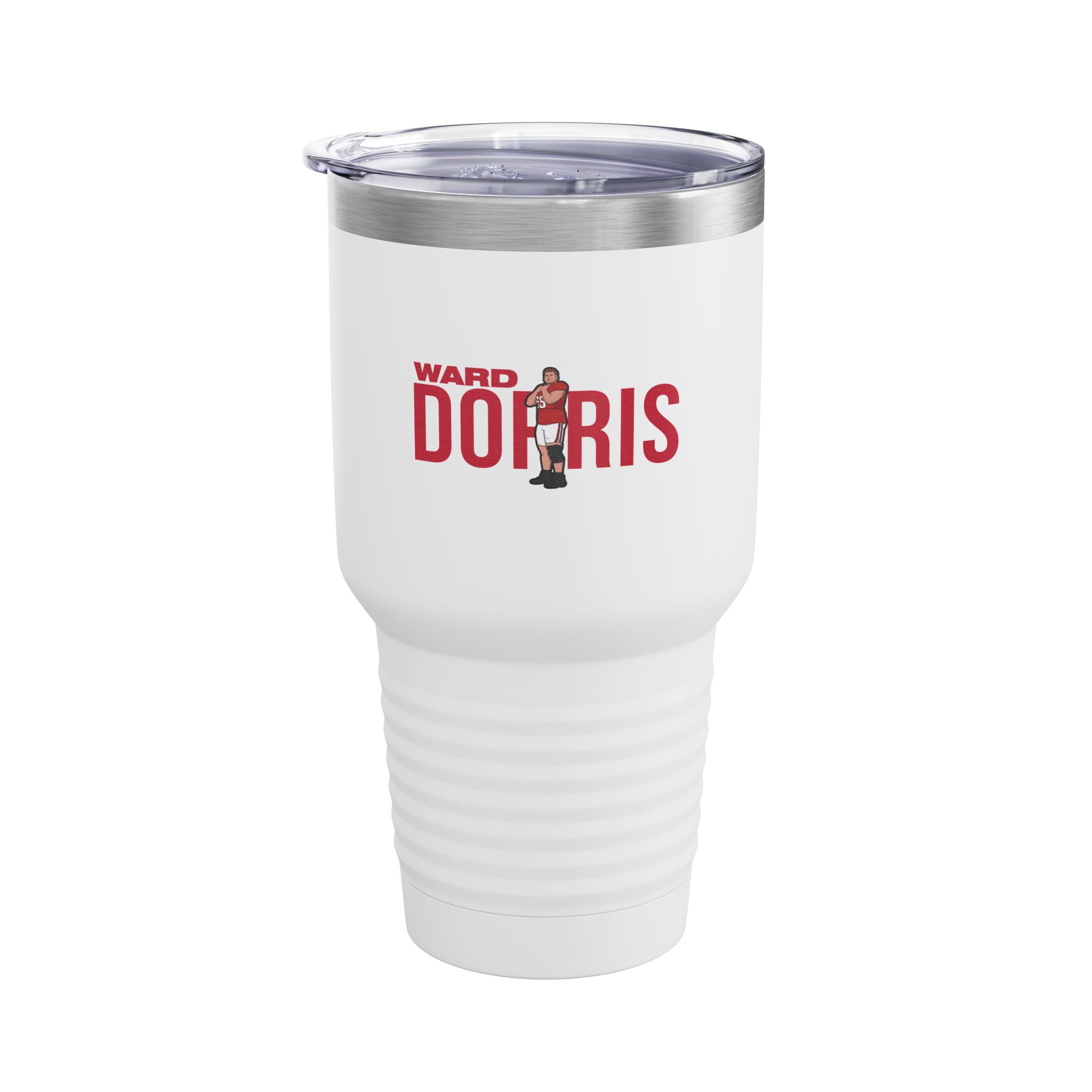 30oz Tumbler — character_player_name in White