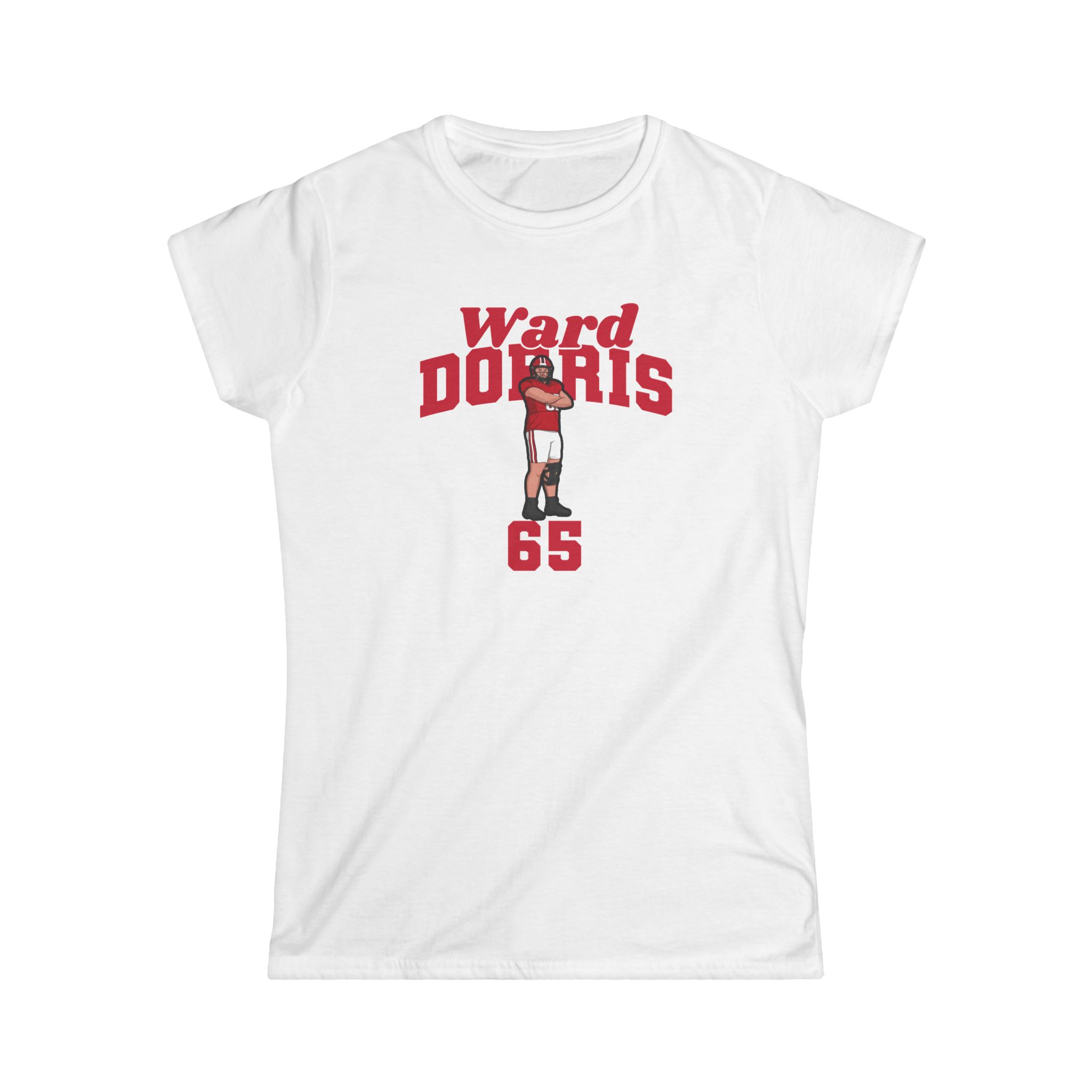Women's Softstyle Tee — character_signature_arch in White