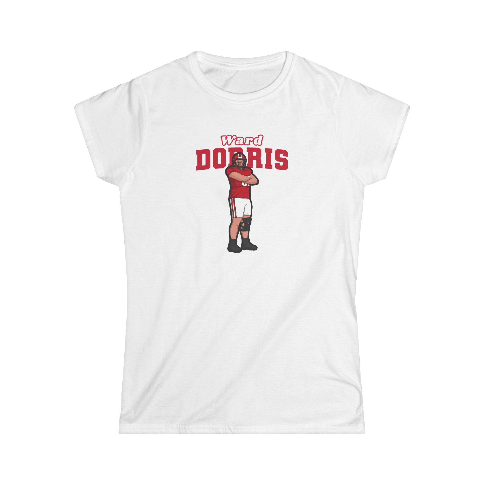 Women's Softstyle Tee — character_name_arch in White