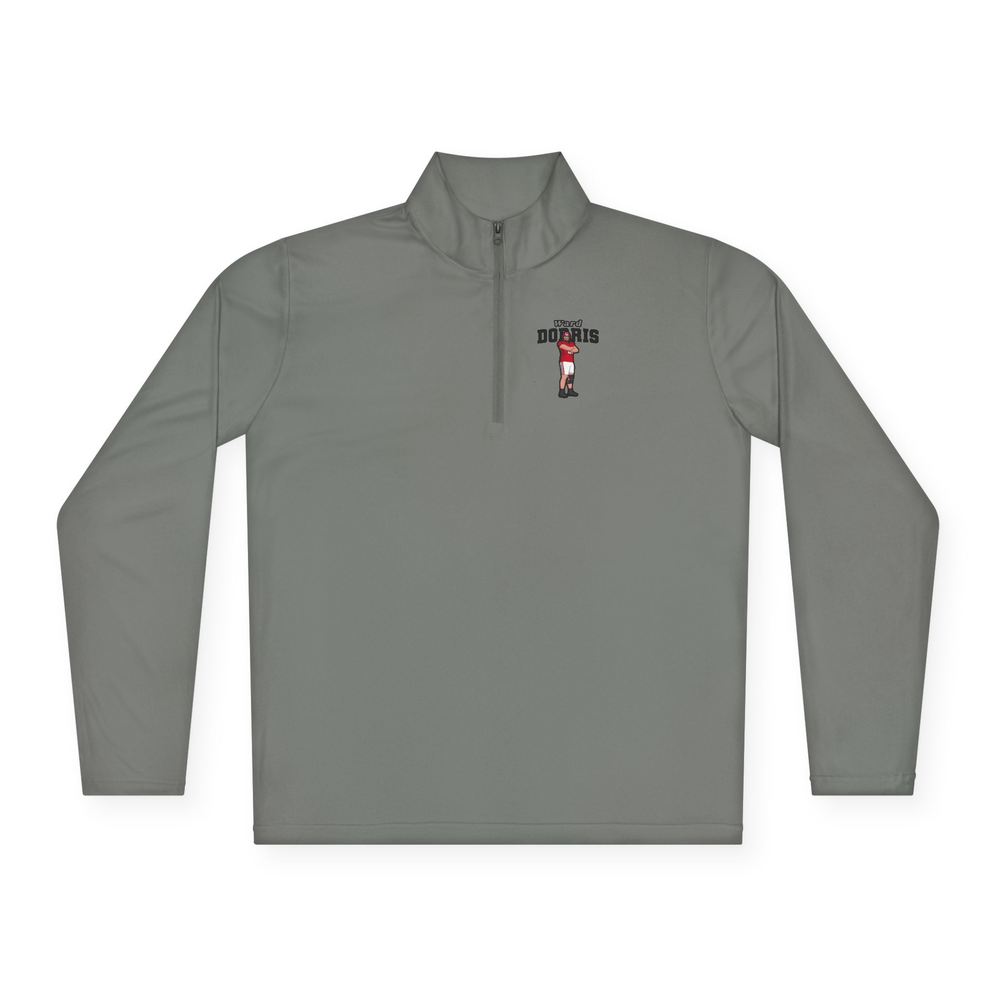 Q-Zip Pullover — character_name_arch in Grey