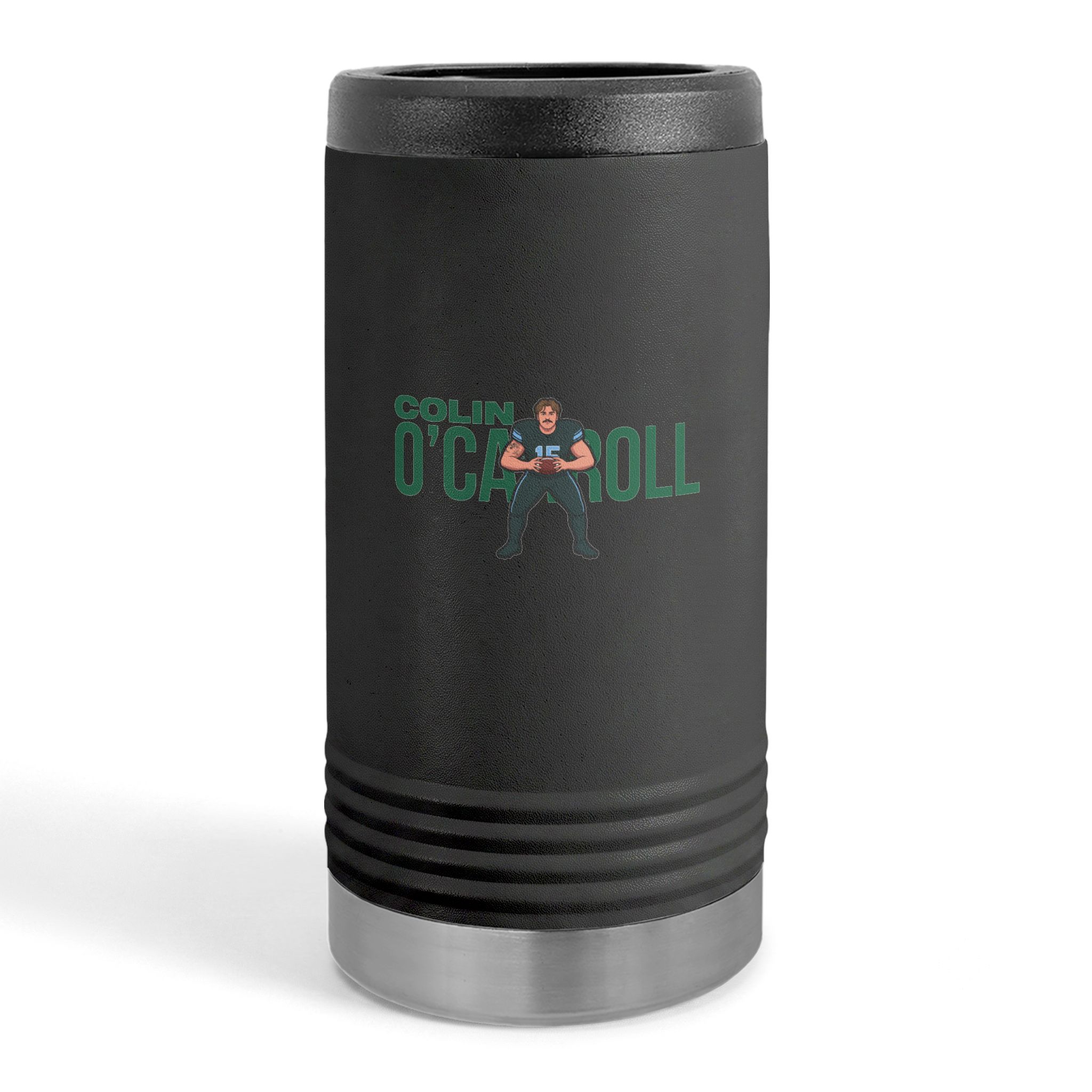 Slim Stainless Can Cooler — character_player_name in Black