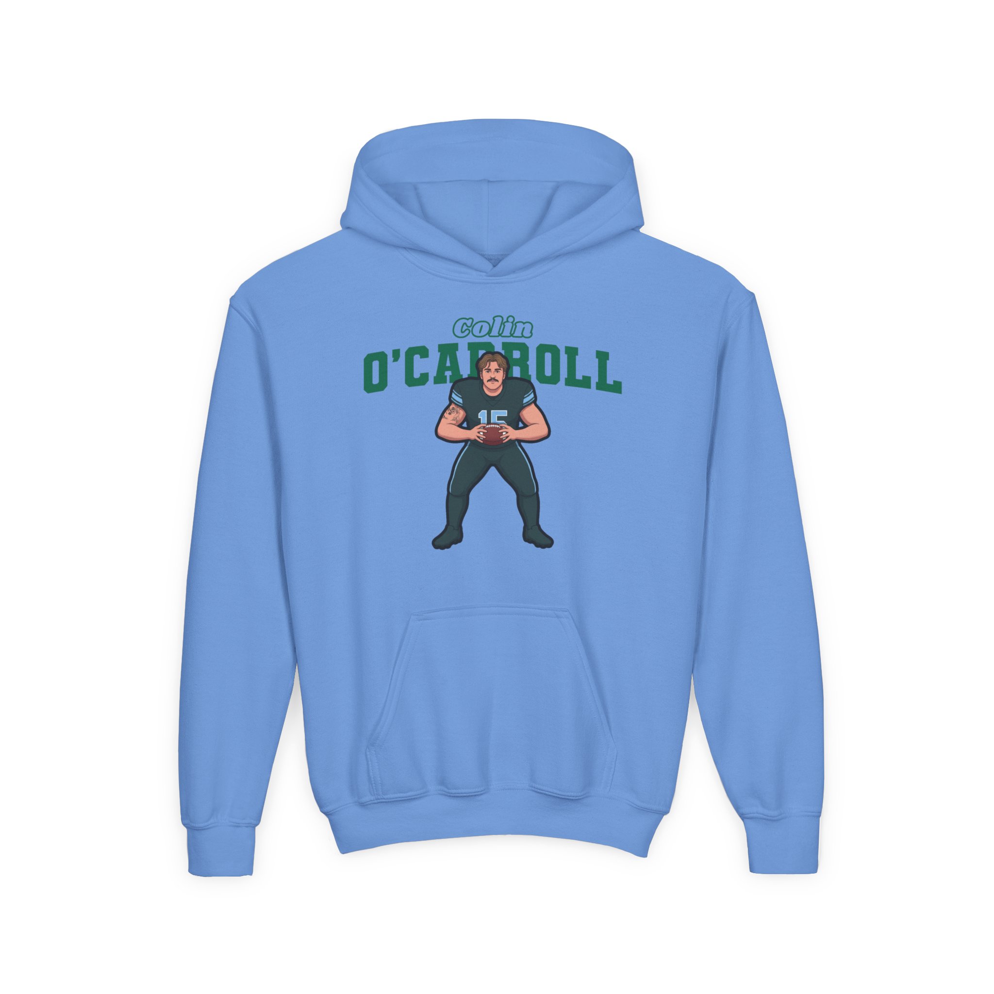 Youth Hoodie — character_name_arch in Blue