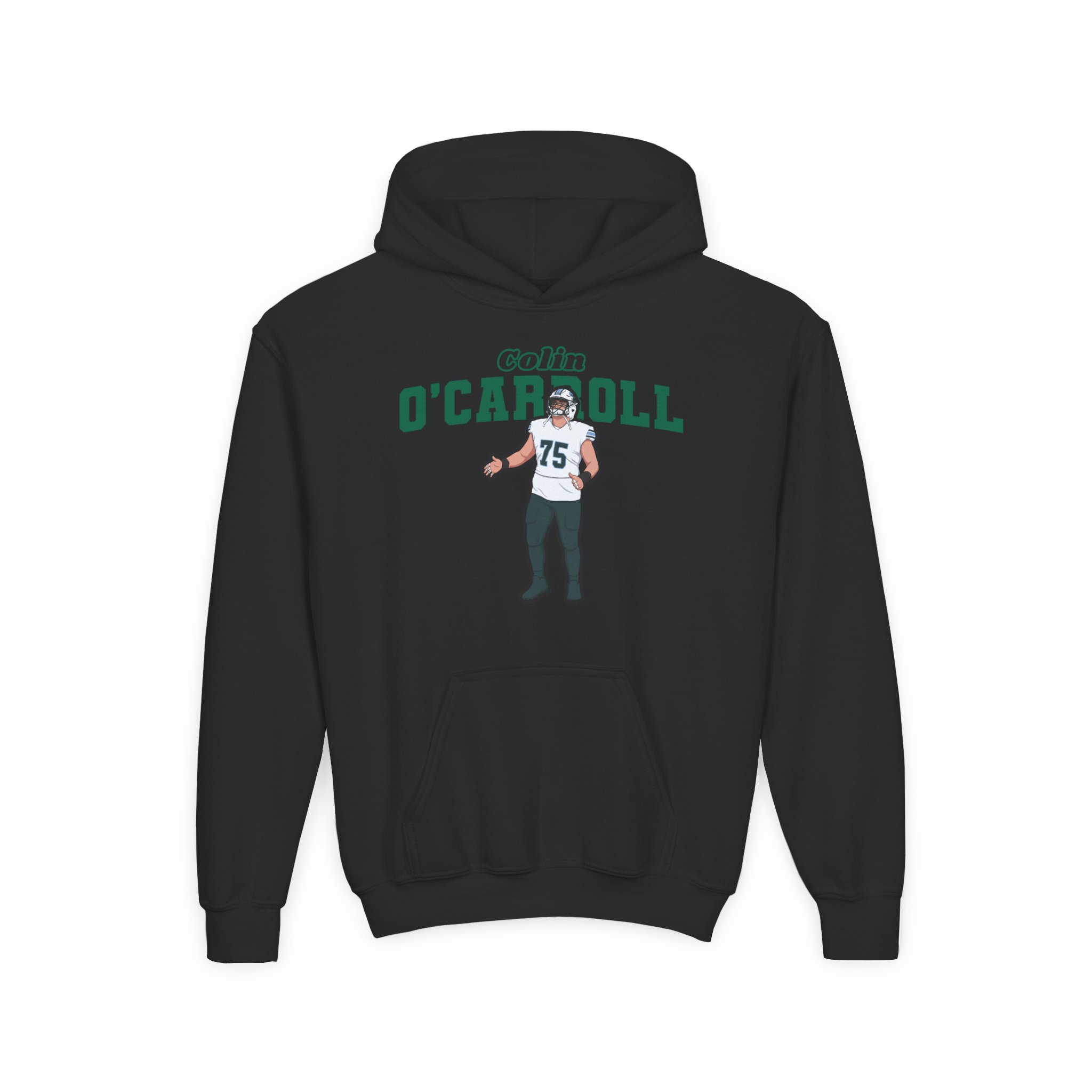 Youth Hoodie — character_name_arch in Black