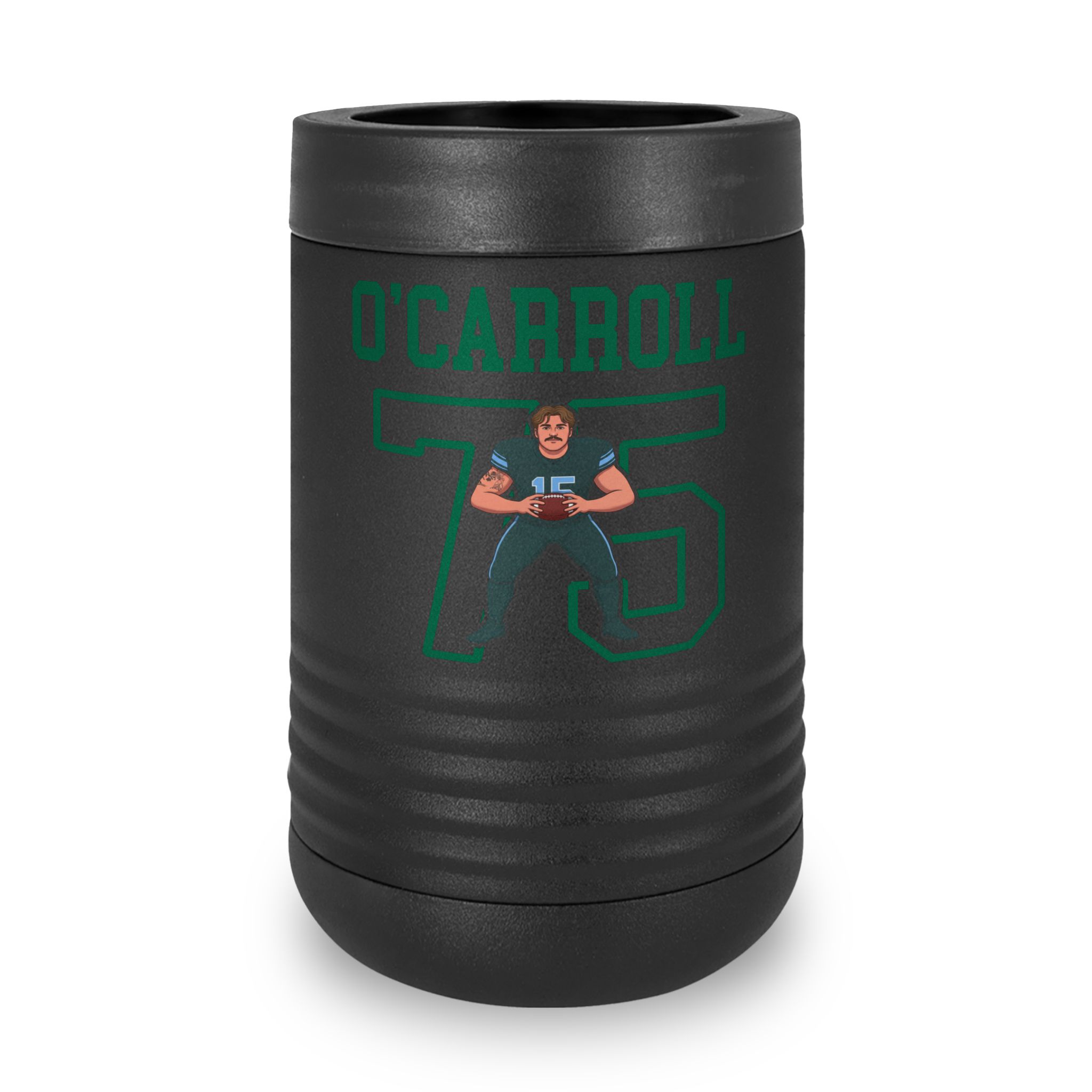 Stainless Can Cooler — character_shirsey in Black