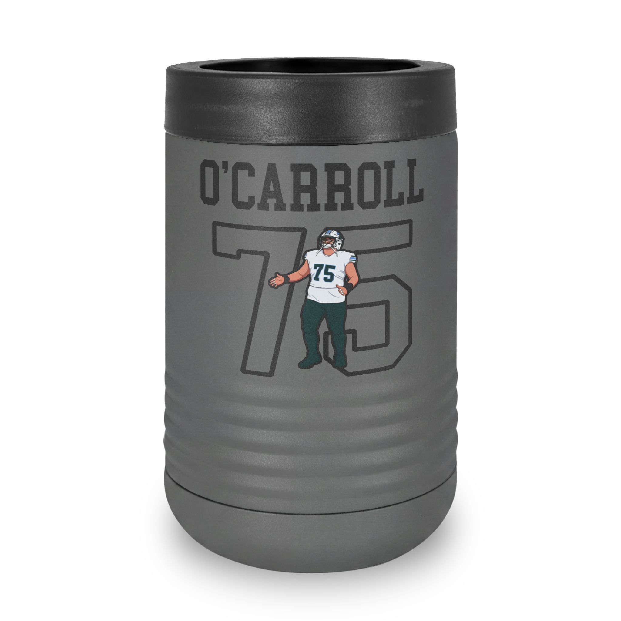 Stainless Can Cooler — character_shirsey in Grey