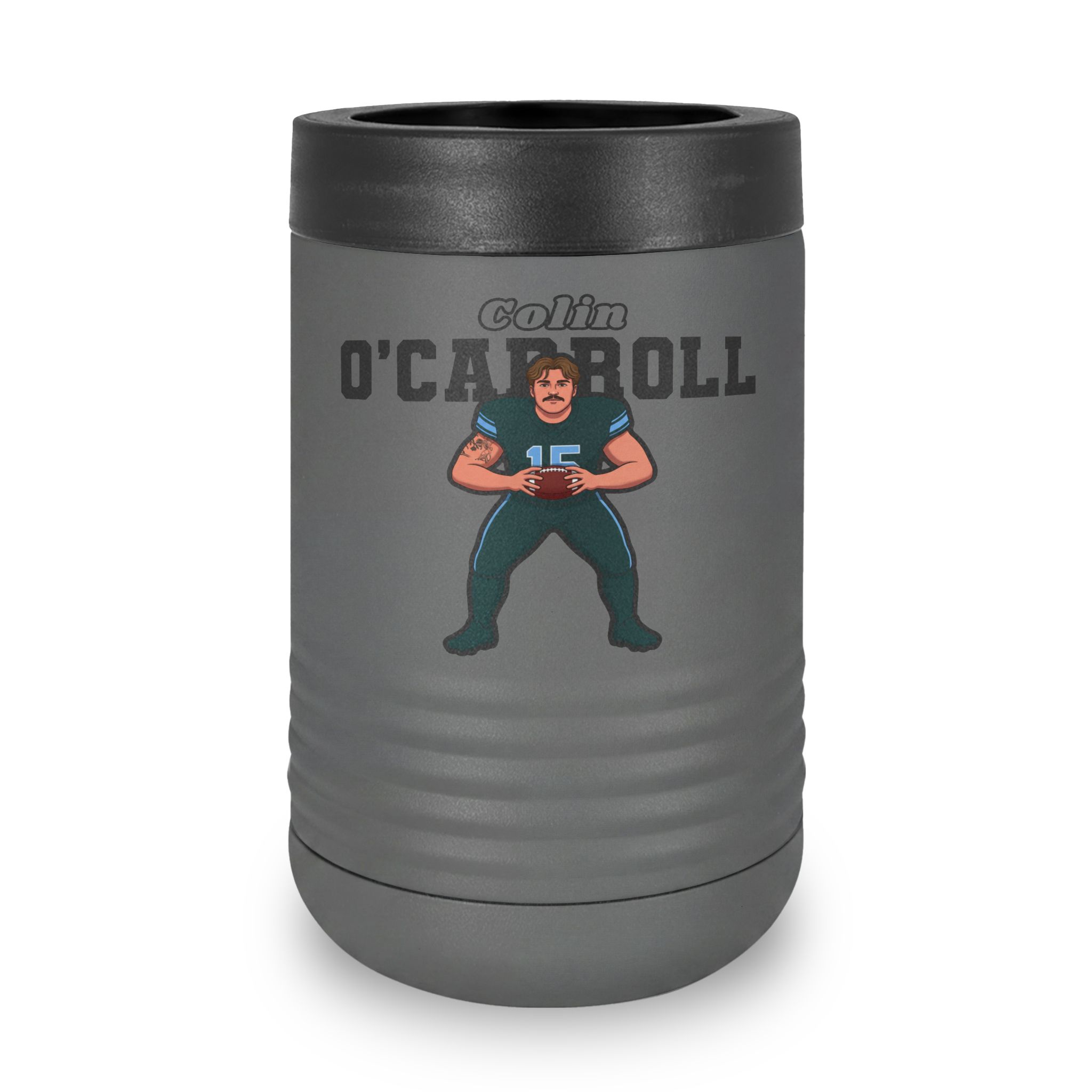 Stainless Can Cooler — character_name_arch in Grey