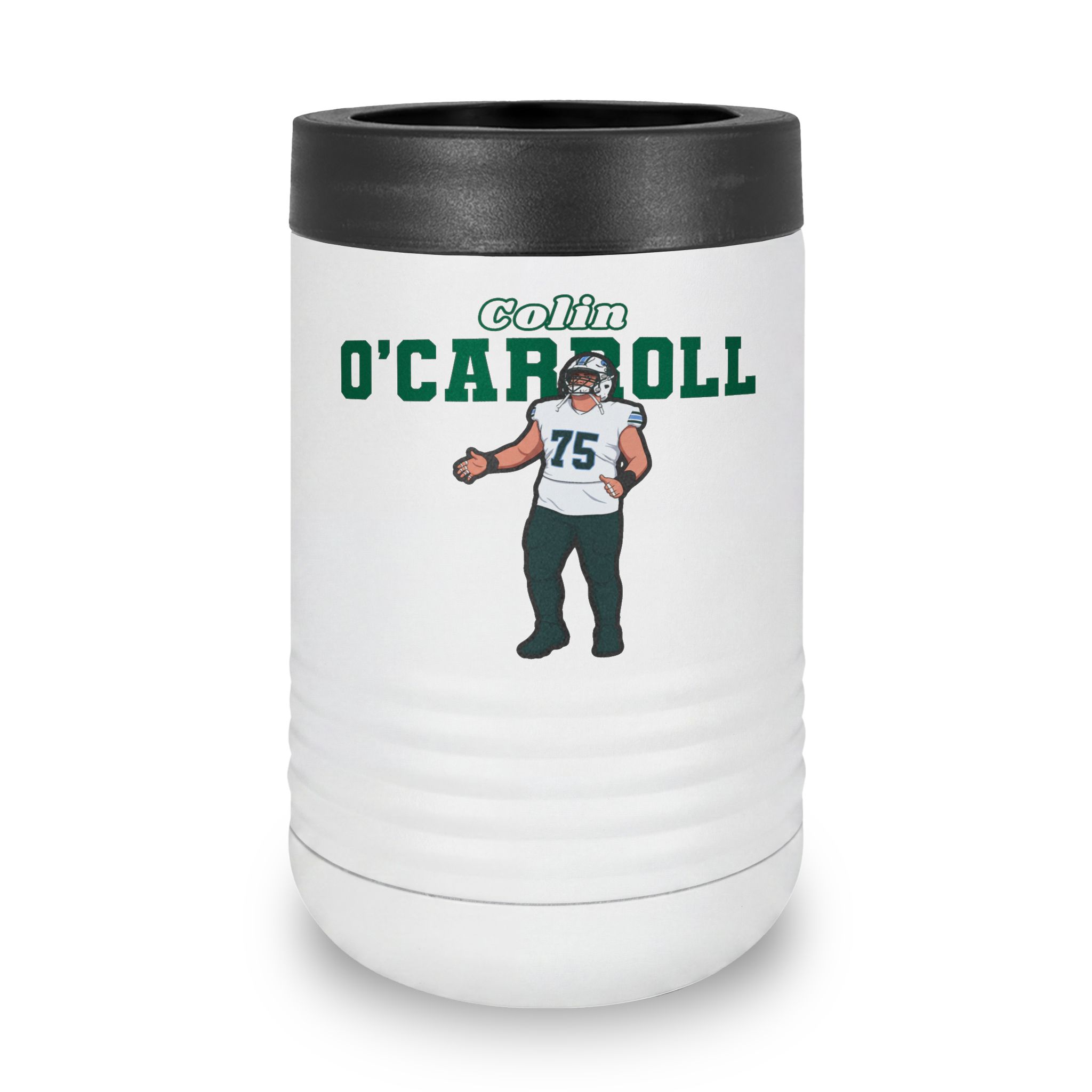 Stainless Can Cooler — character_name_arch in White