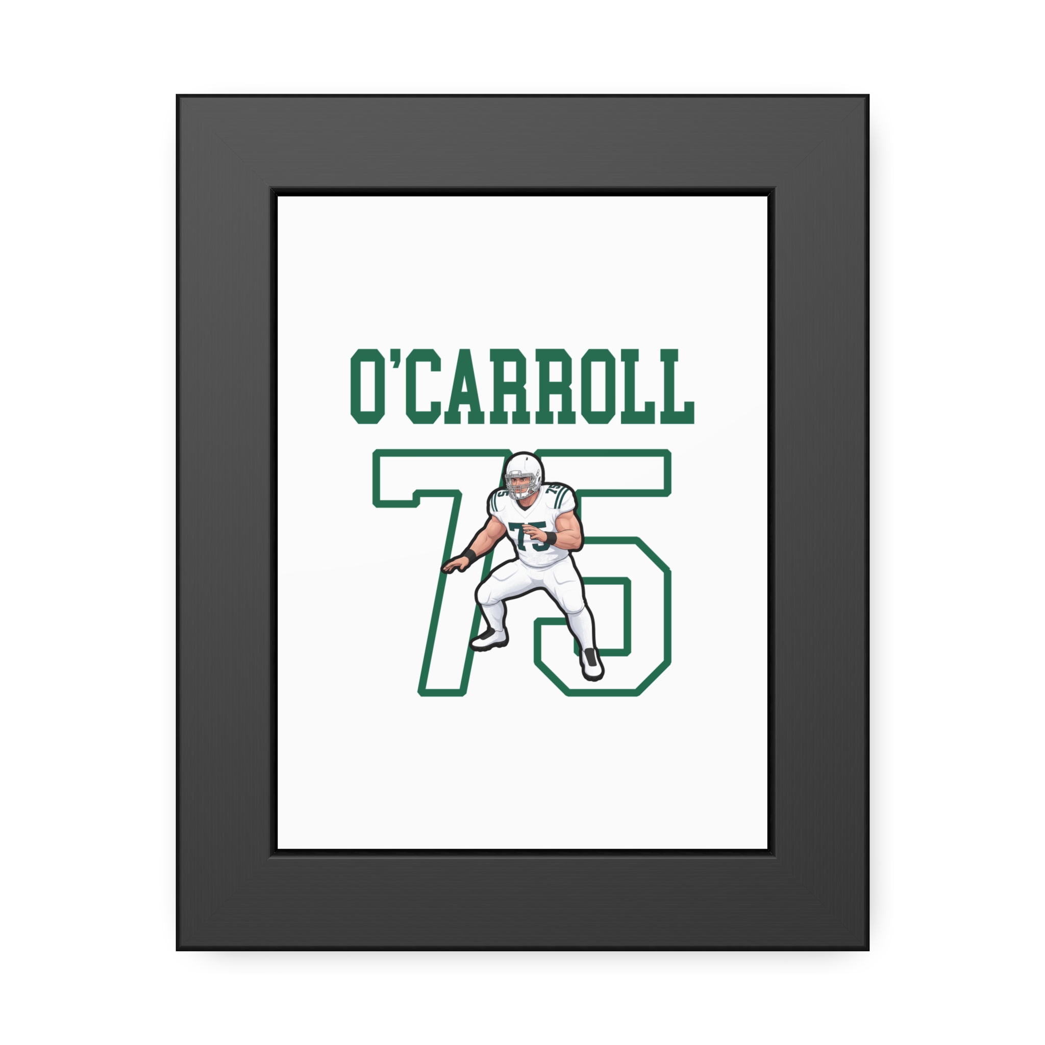 Framed Poster — character_shirsey in Black