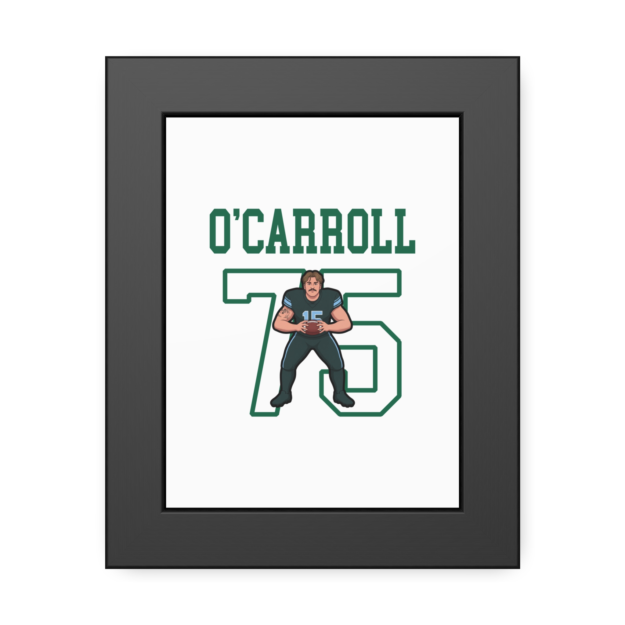 Framed Poster — character_shirsey in Black