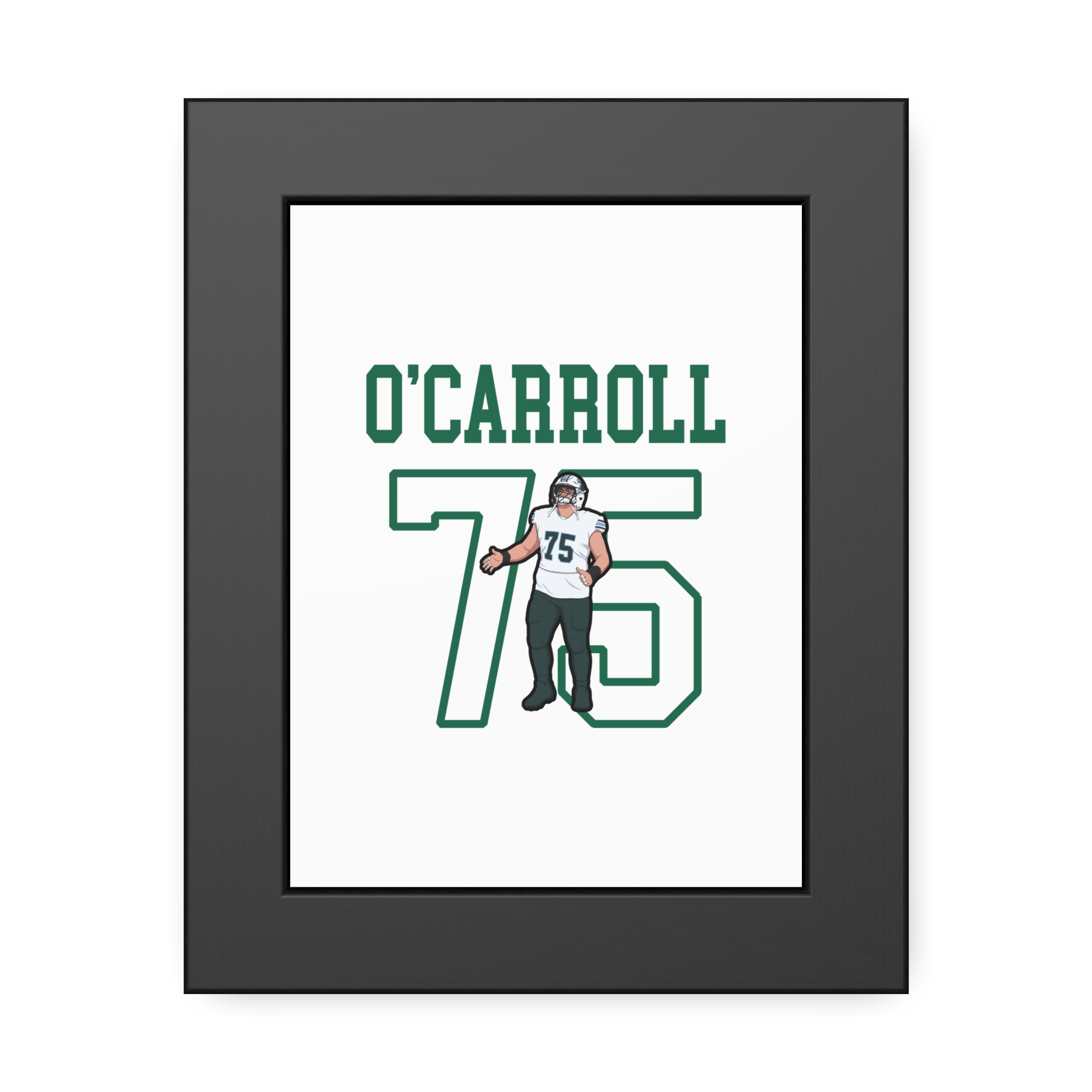 Framed Poster — character_shirsey in Black