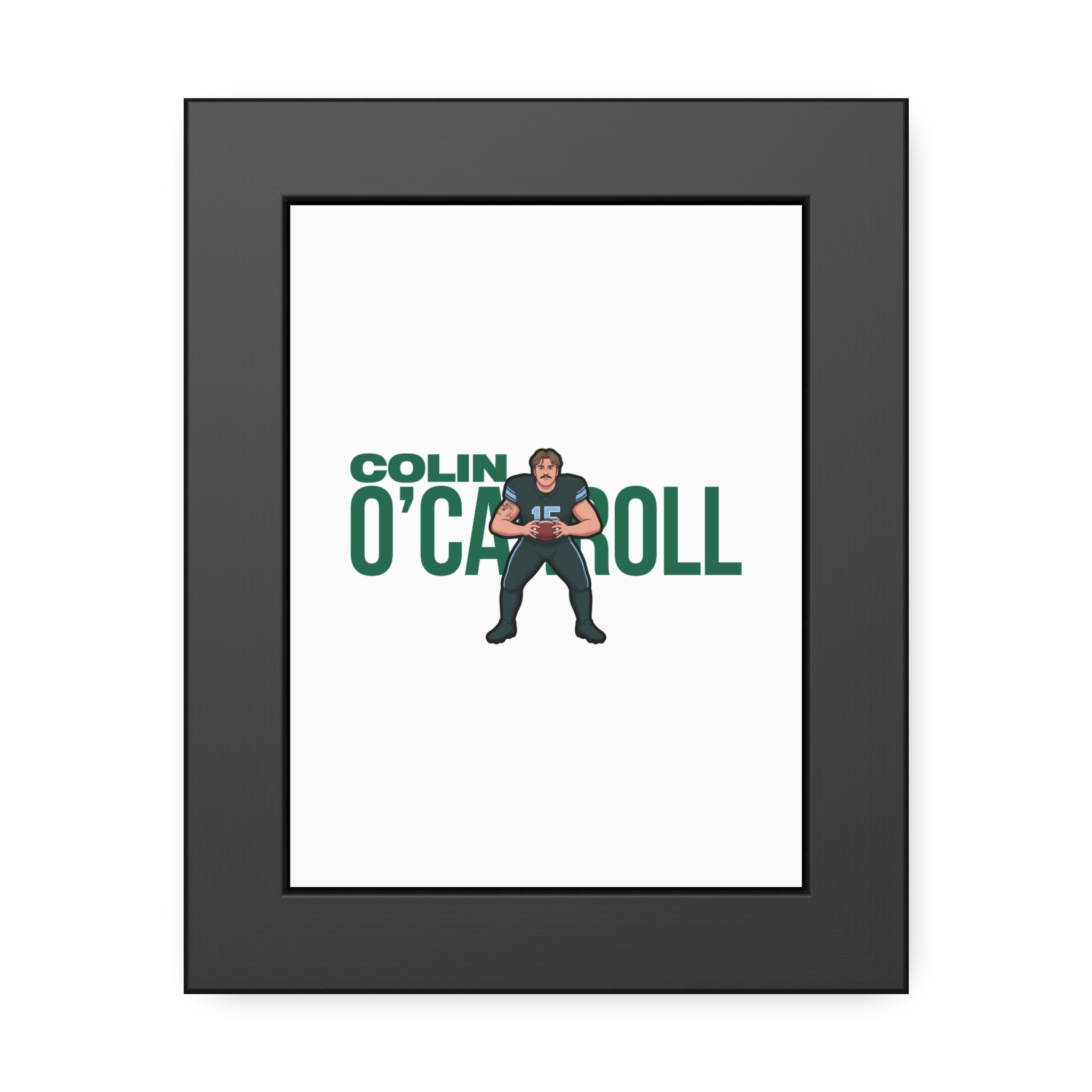 Framed Poster — character_player_name in Black