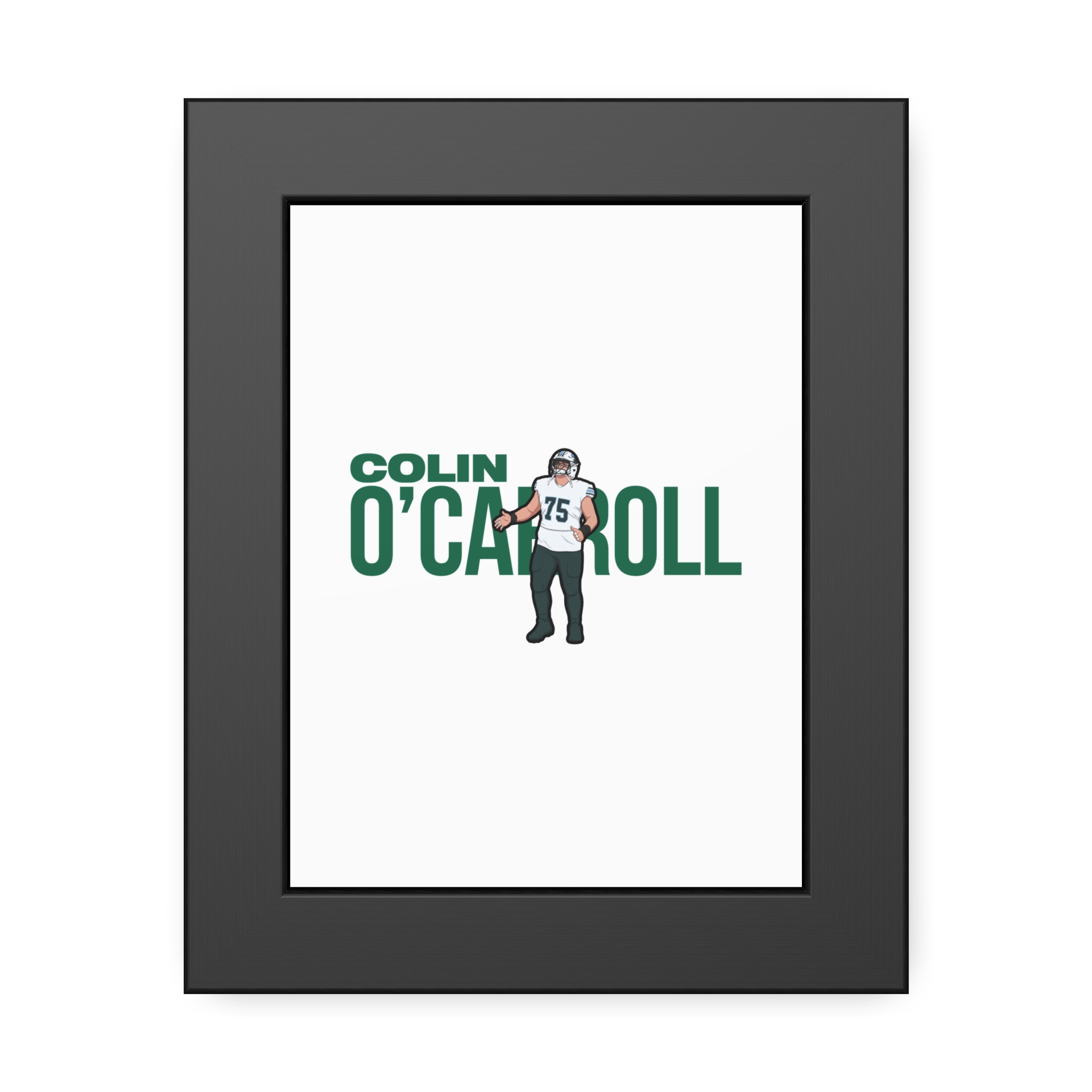 Framed Poster — character_player_name in Black