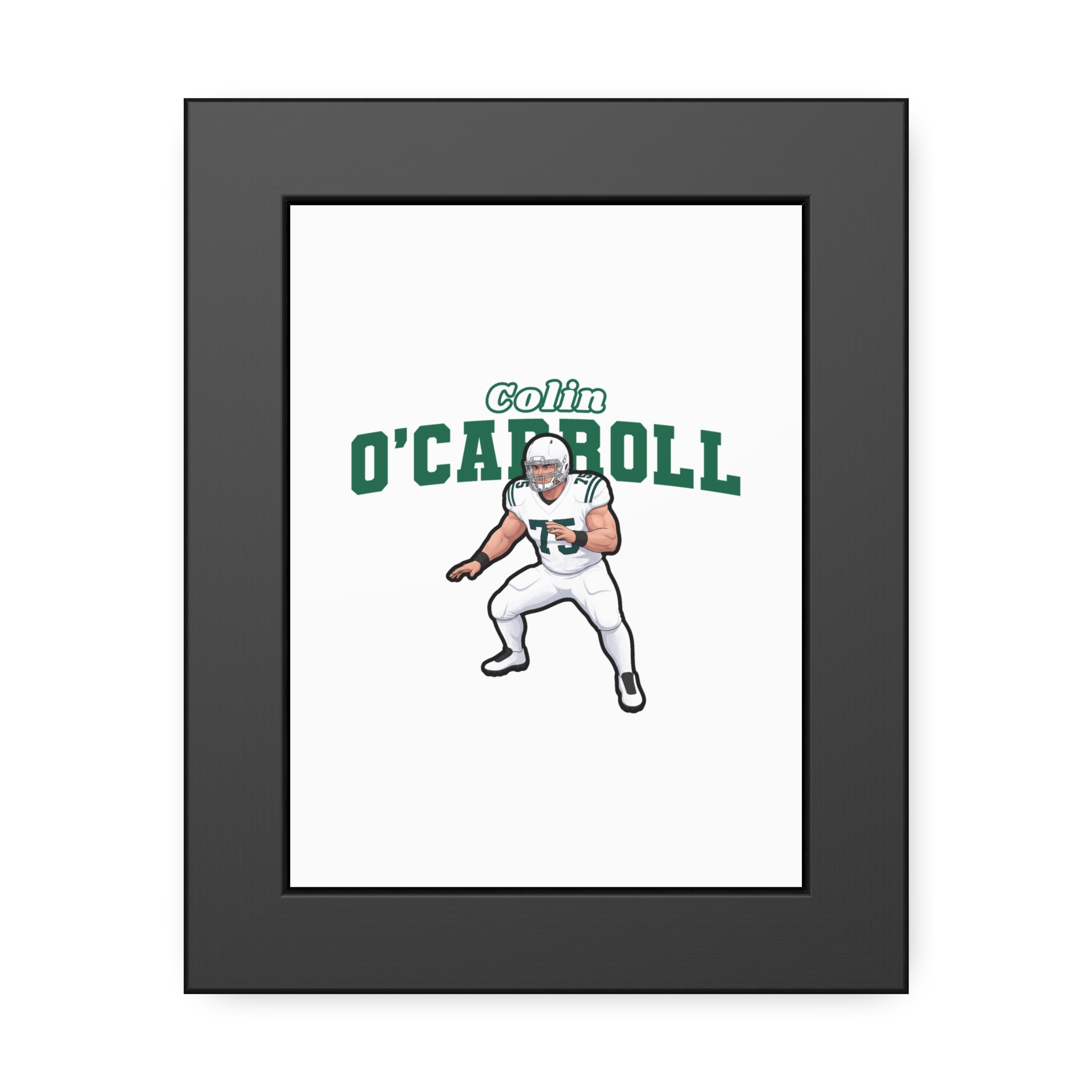 Framed Poster — character_name_arch in Black