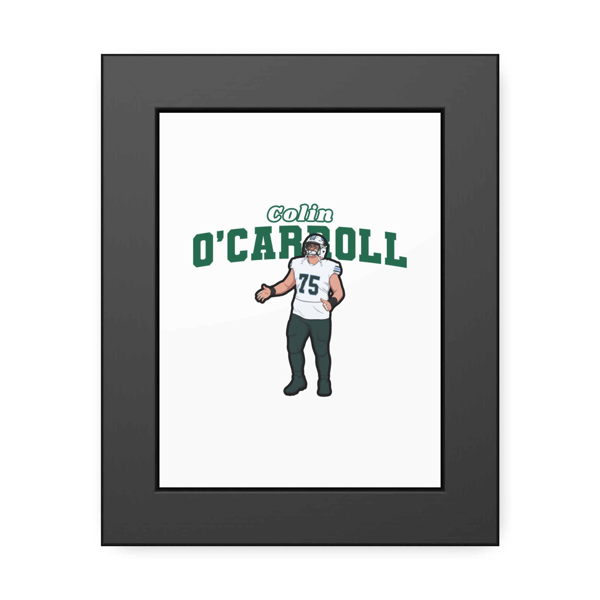 Framed Poster — character_name_arch in Black