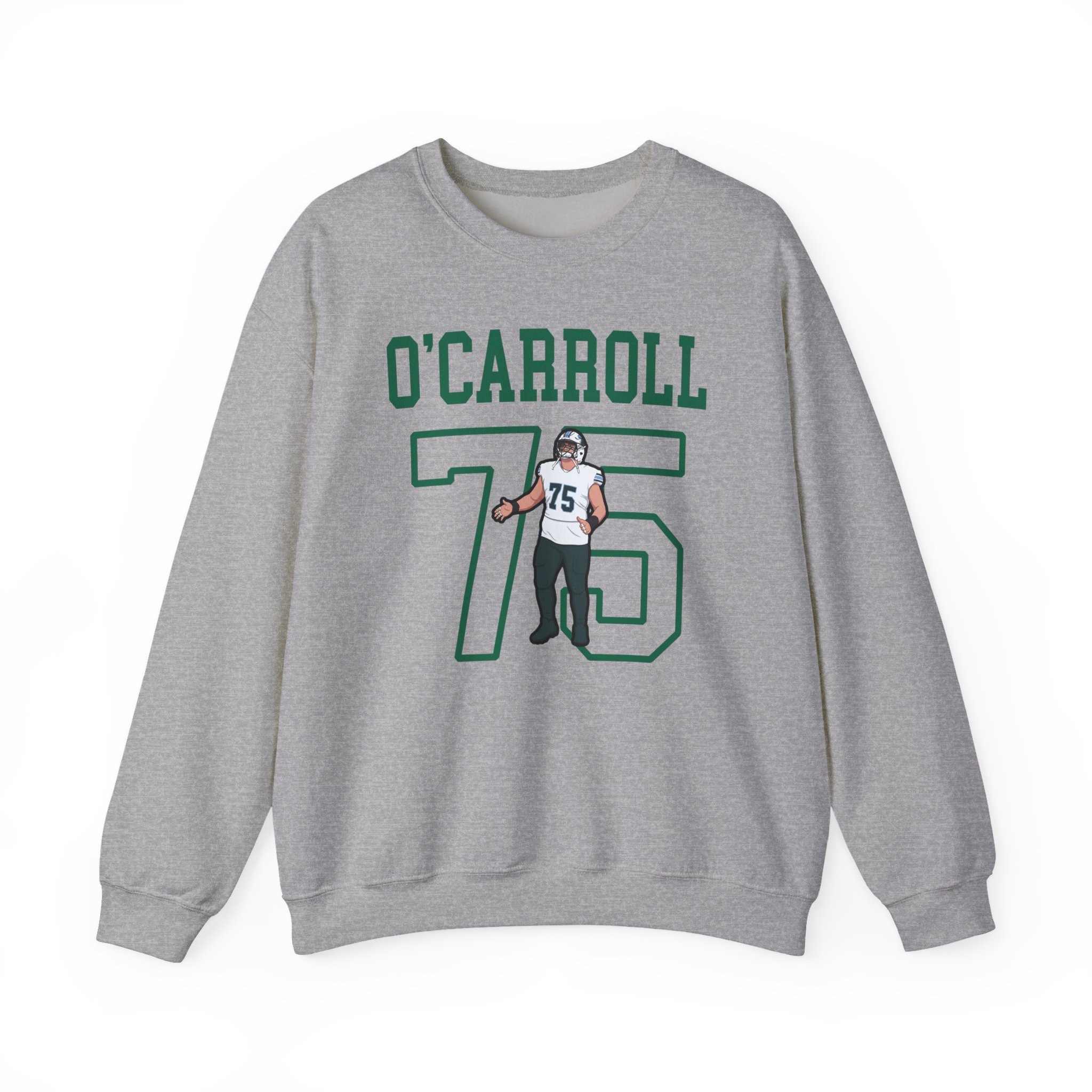Crewneck Sweatshirt — character_shirsey in Grey