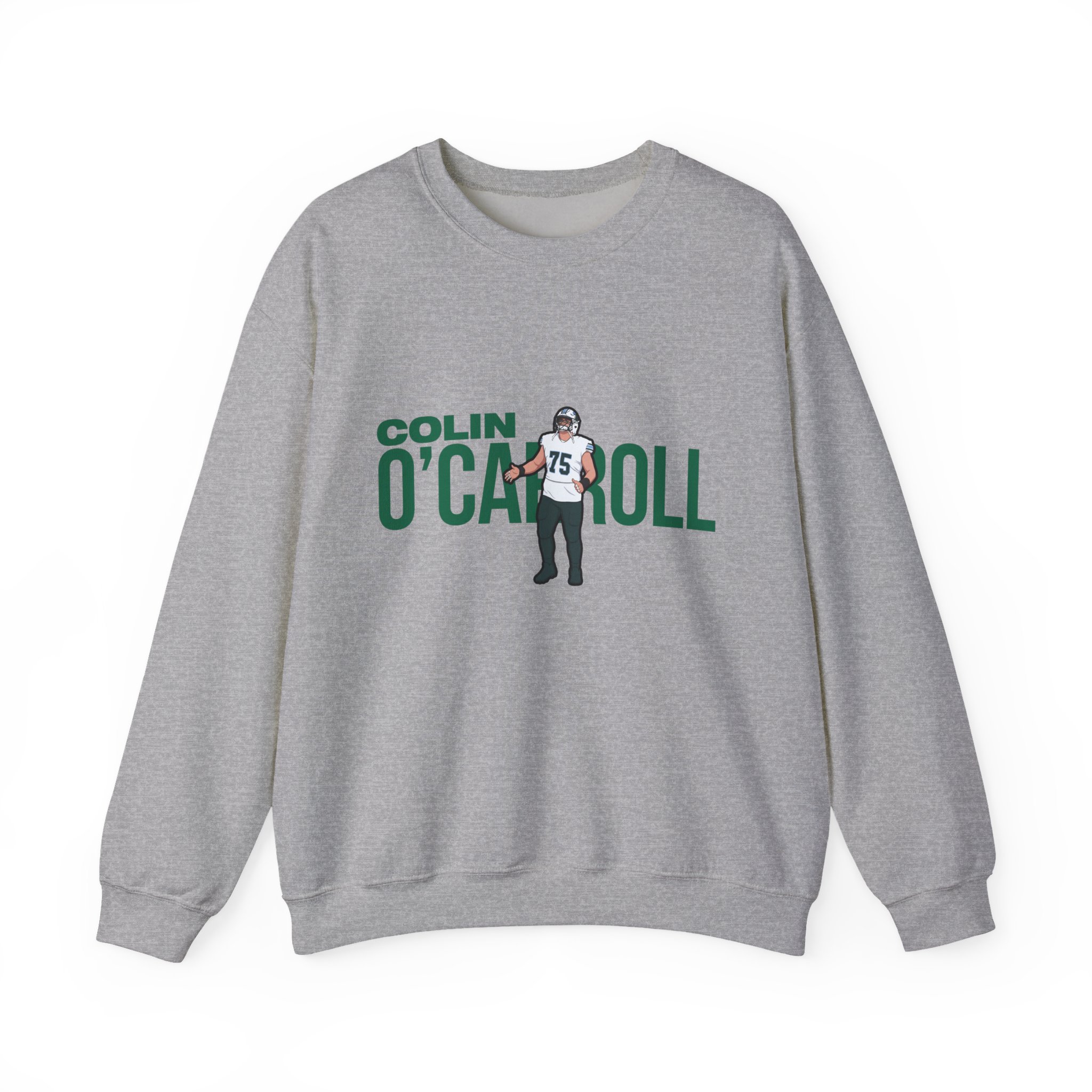 Crewneck Sweatshirt — character_player_name in Grey