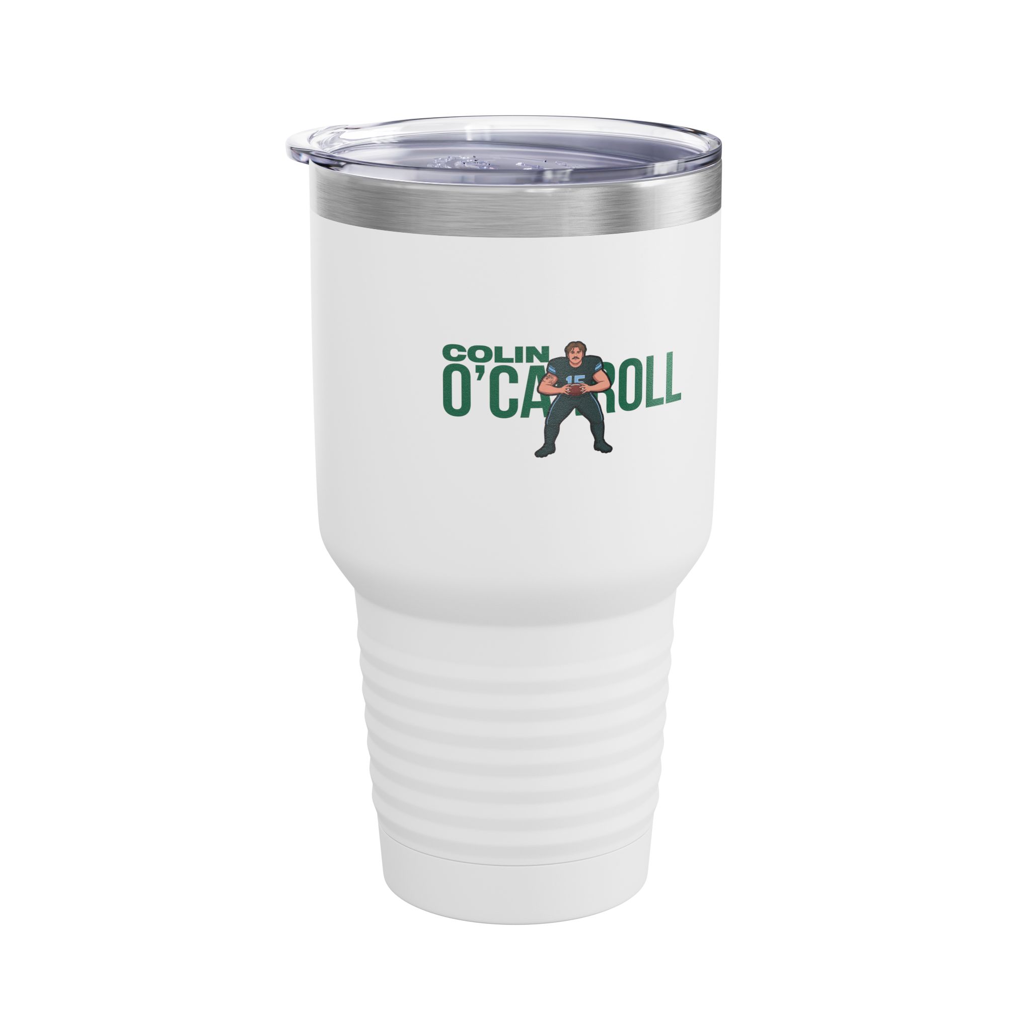30oz Tumbler — character_player_name in White