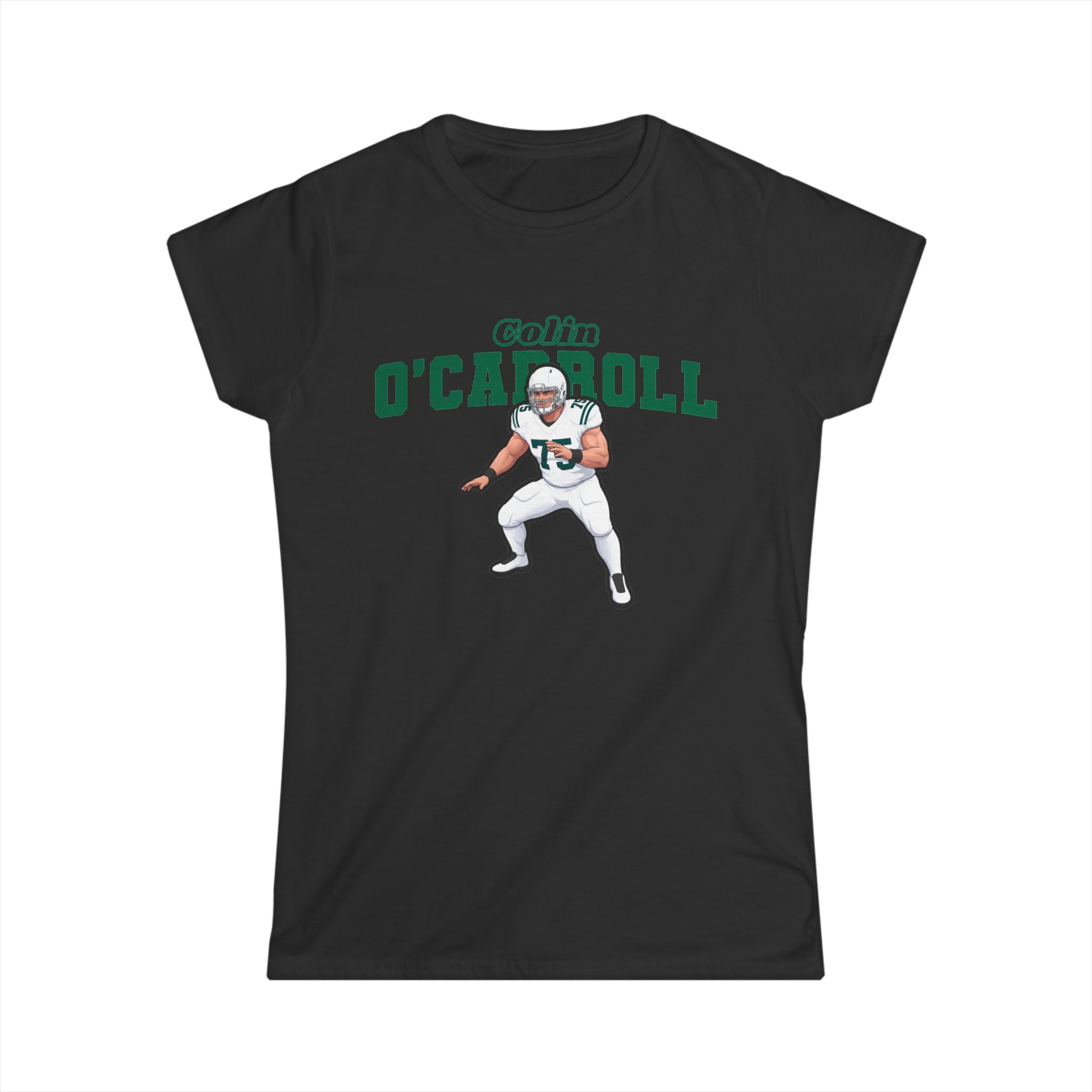 Women's Softstyle Tee — character_name_arch in Black