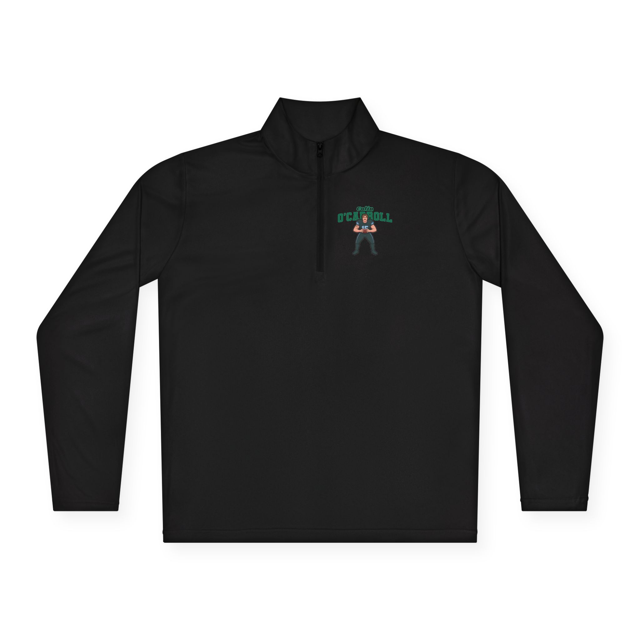 Q-Zip Pullover — character_name_arch in Black