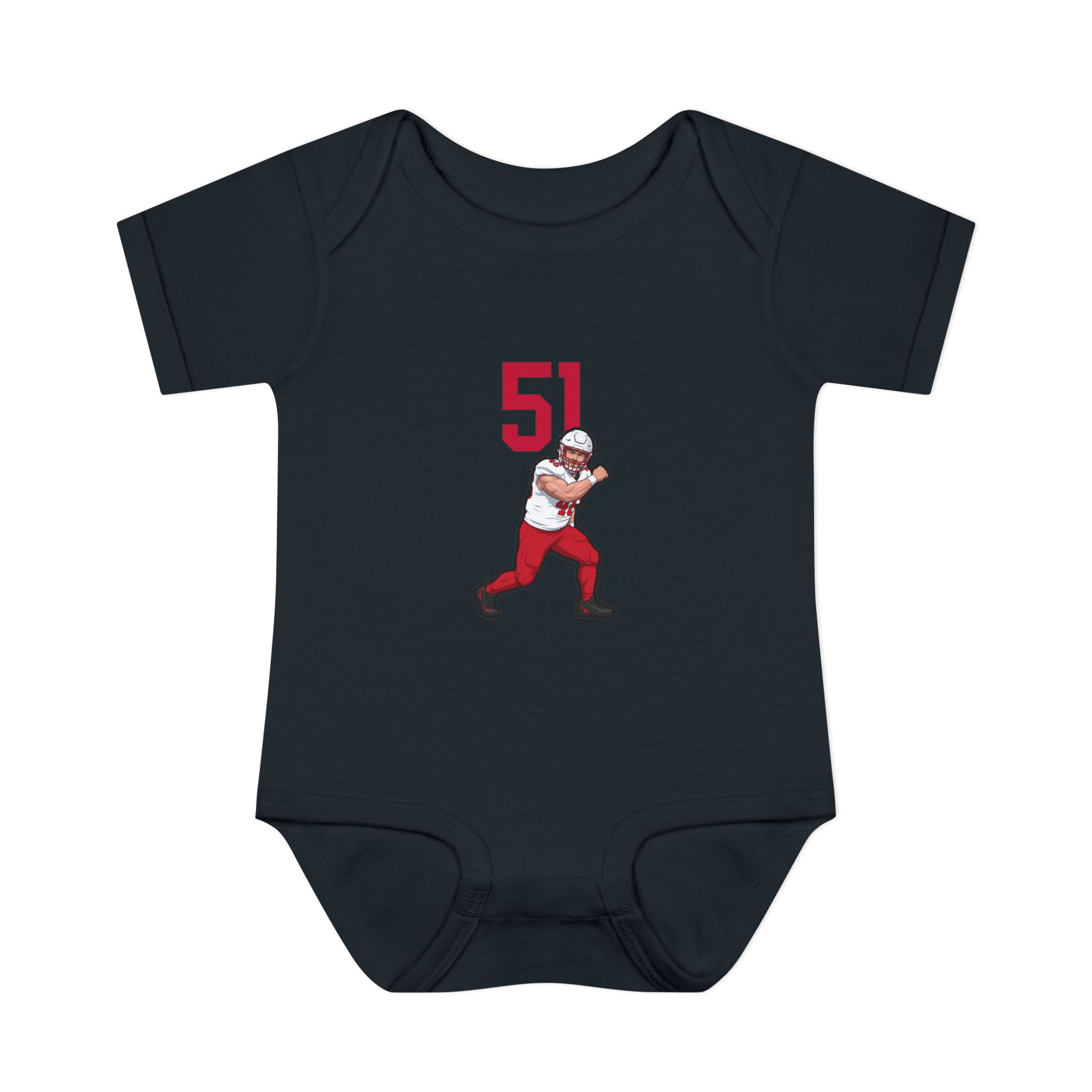 Baby Onesie — character_number_top in Black