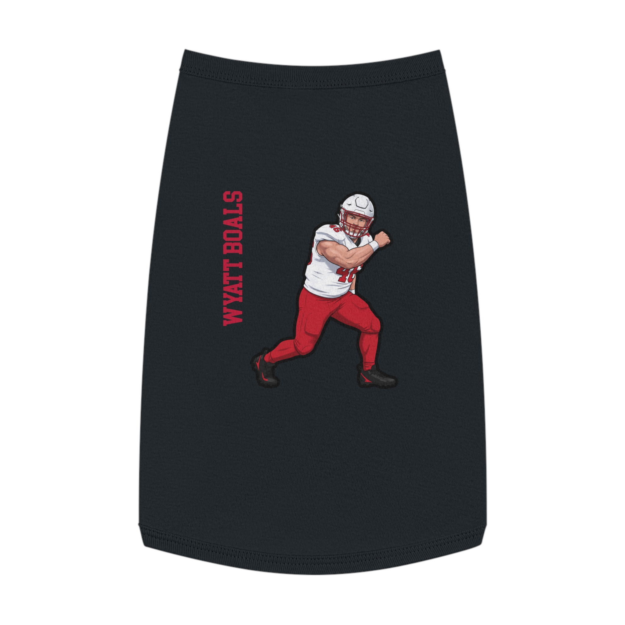 Pet Tank Top — character_name_vertical in Black