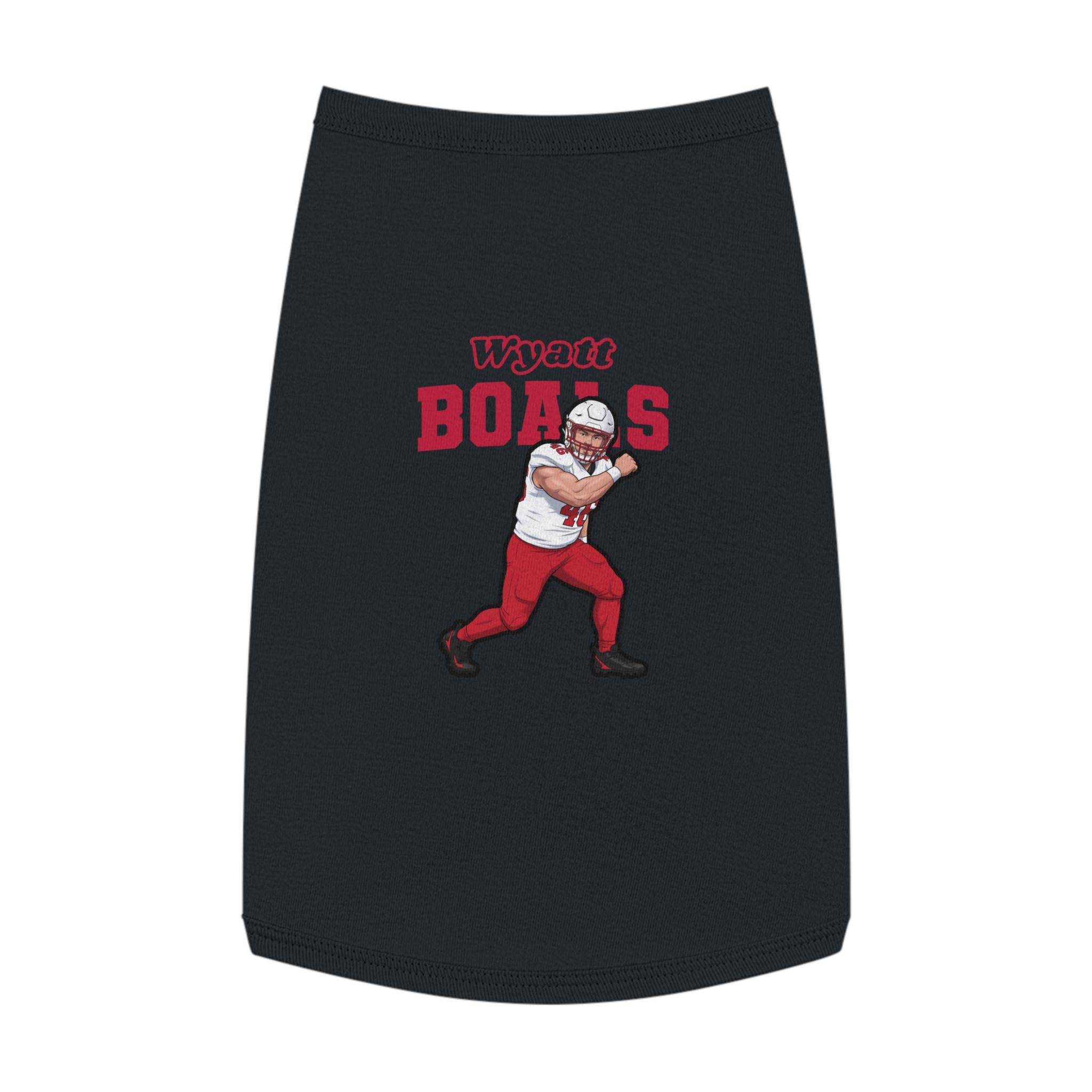Pet Tank Top — character_name_arch in White