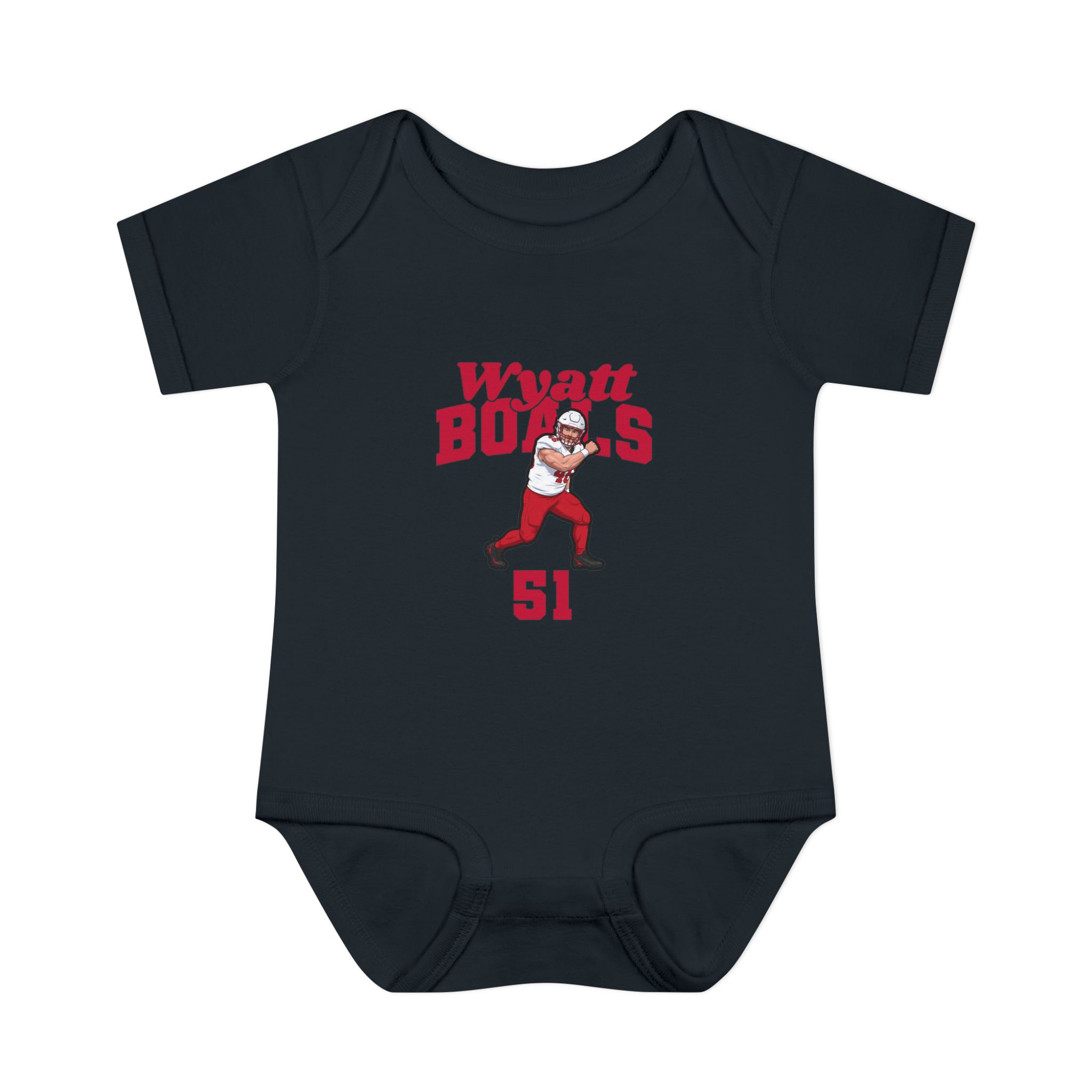 Baby Onesie — character_signature_arch in Black