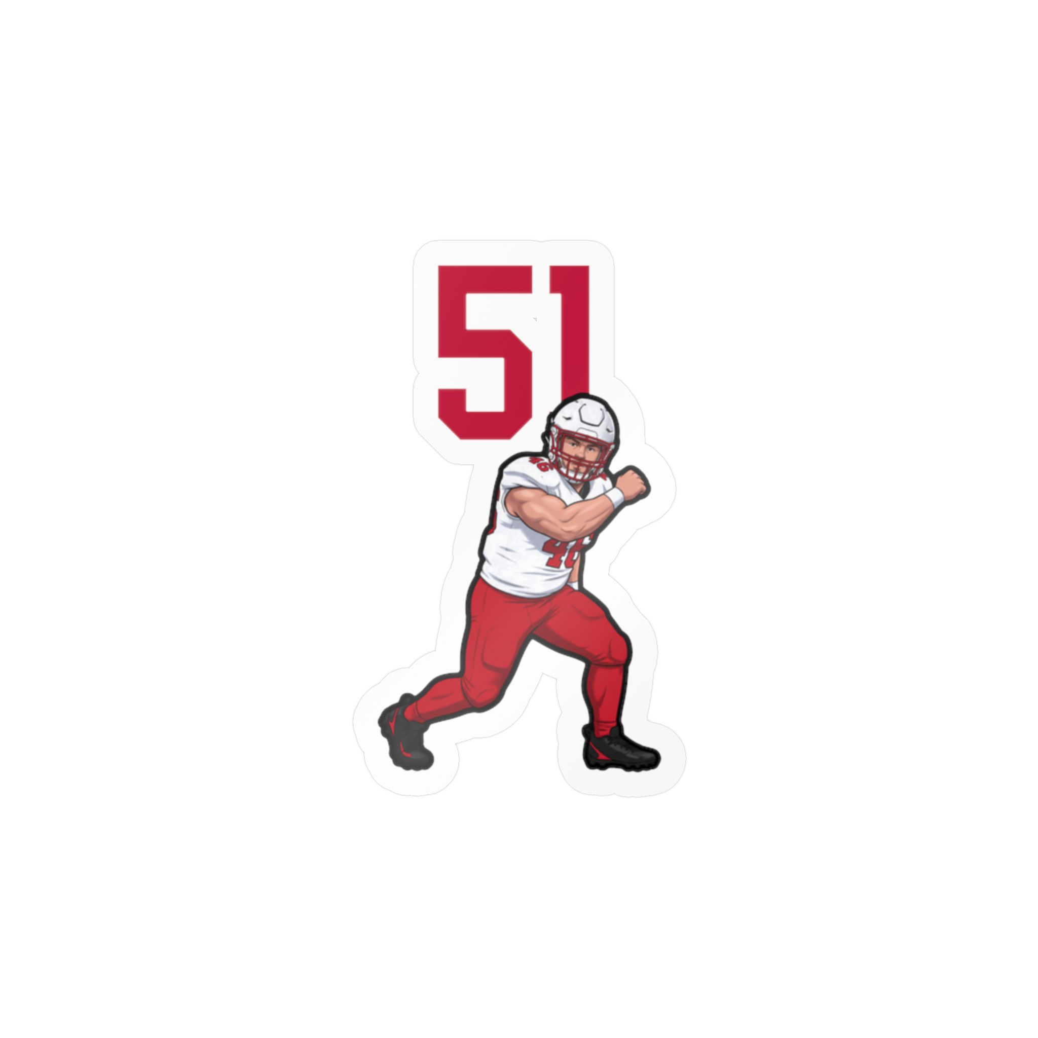 Vinyl Sticker — character_number_top in Classic