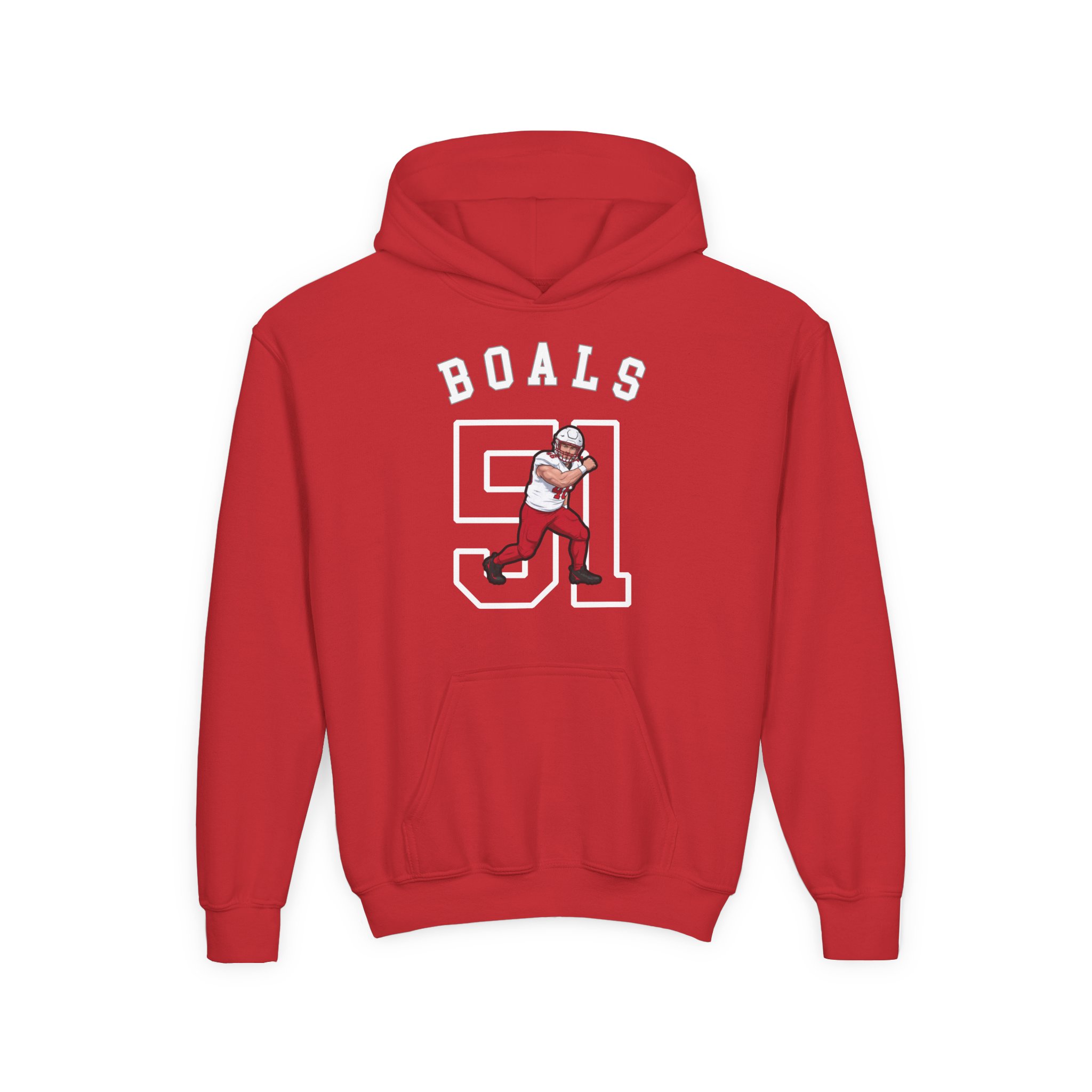Youth Hoodie — character_shirsey_arch in Red