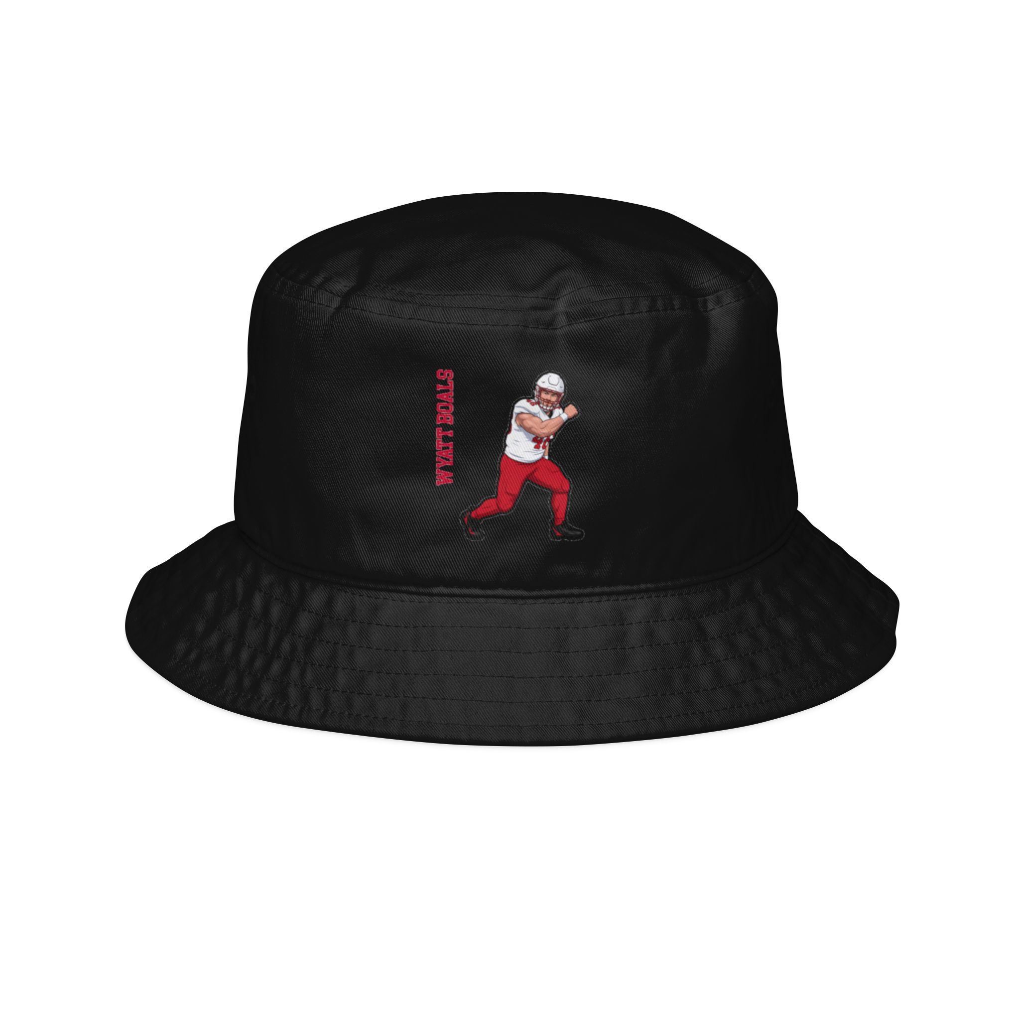 Bucket Hat — character_name_vertical in Black