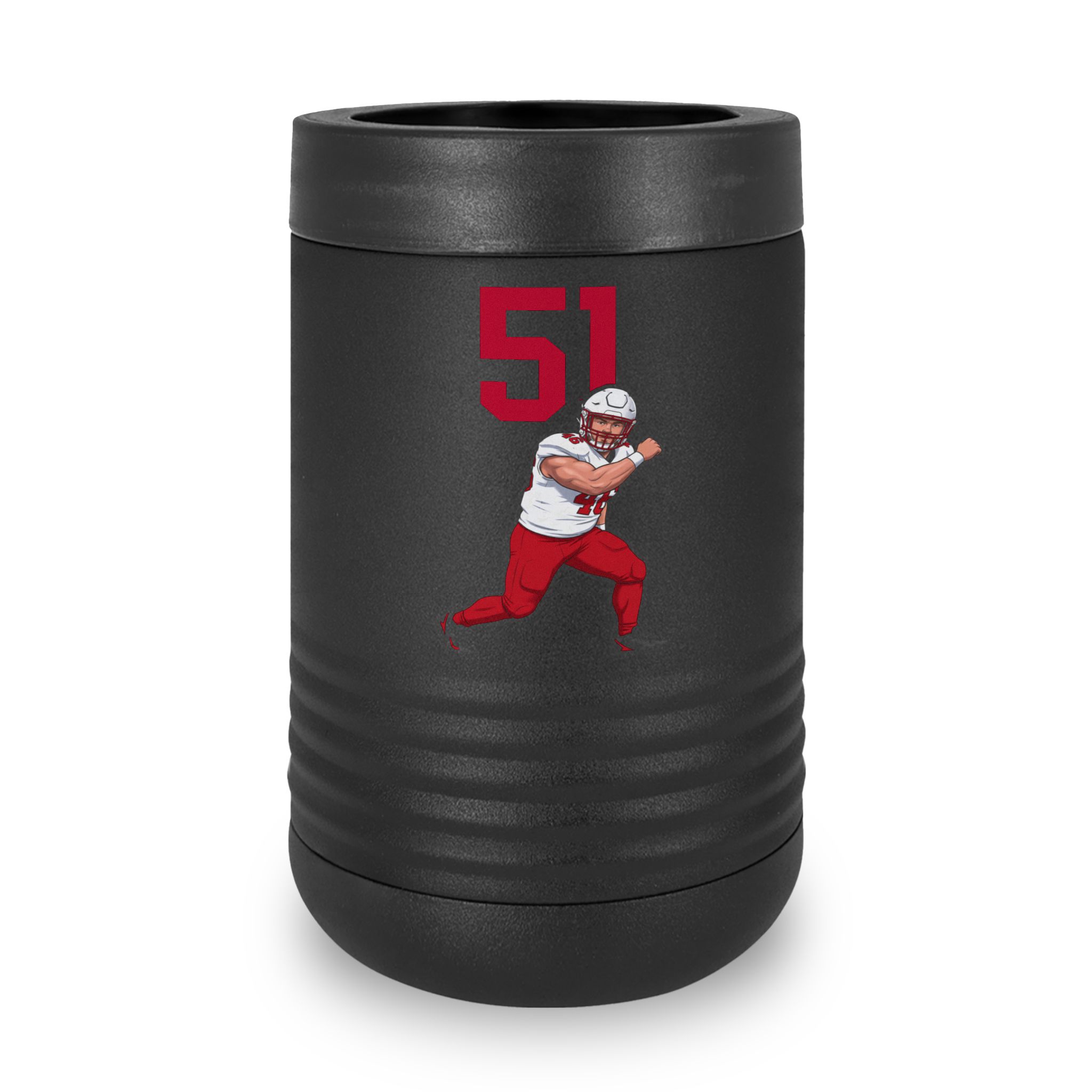 Stainless Can Cooler — character_number_top in Black