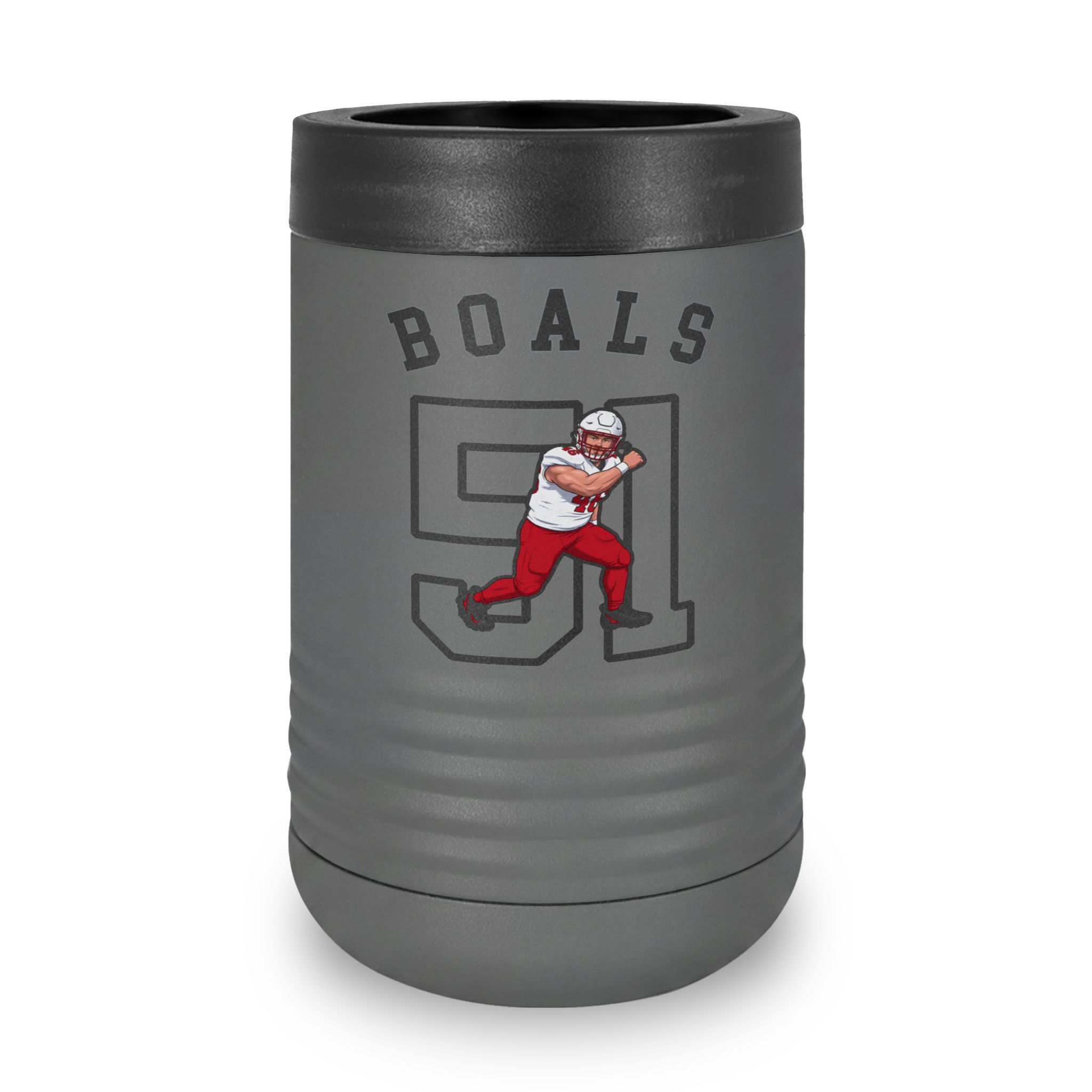 Stainless Can Cooler — character_shirsey_arch in Grey