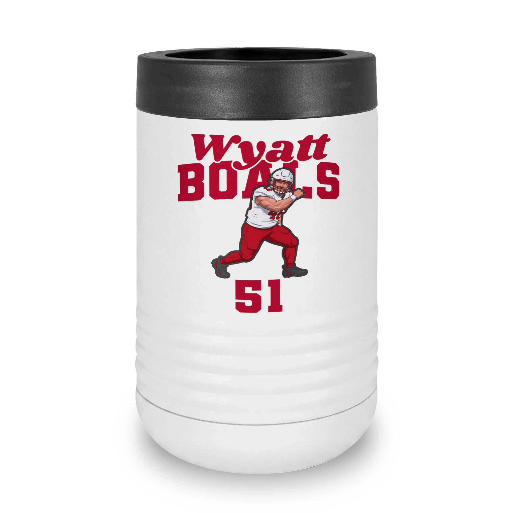 Stainless Can Cooler — character_signature_arch in White