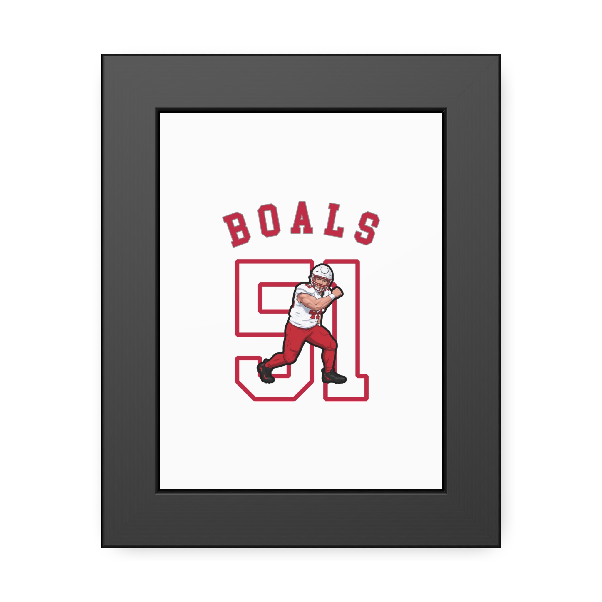 Framed Poster — character_shirsey_arch in Black